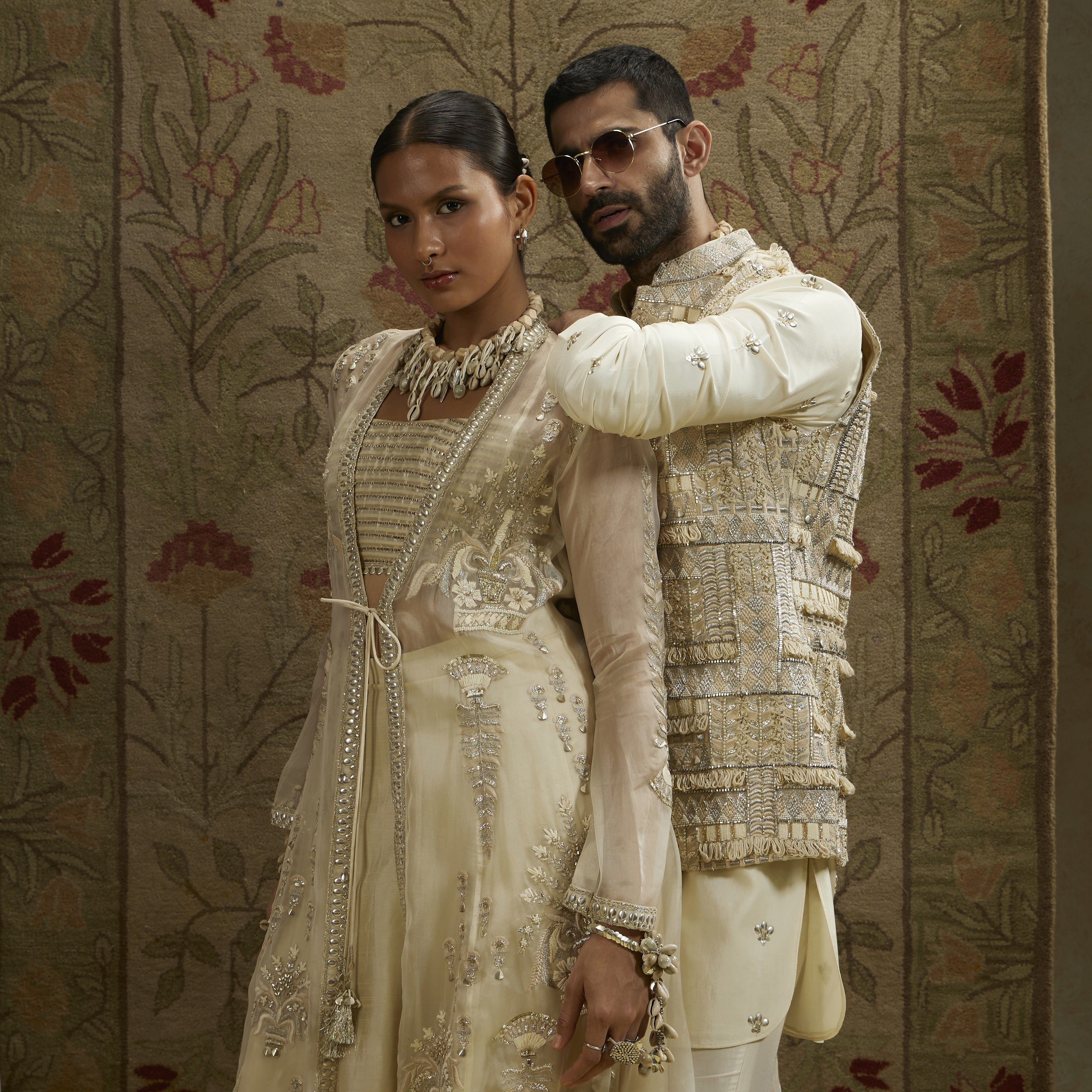 Friends laughing and posing inside a car