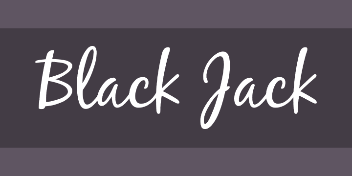 Black Jack script font