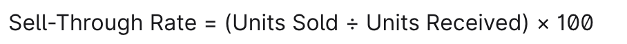 Sell-through rate formula