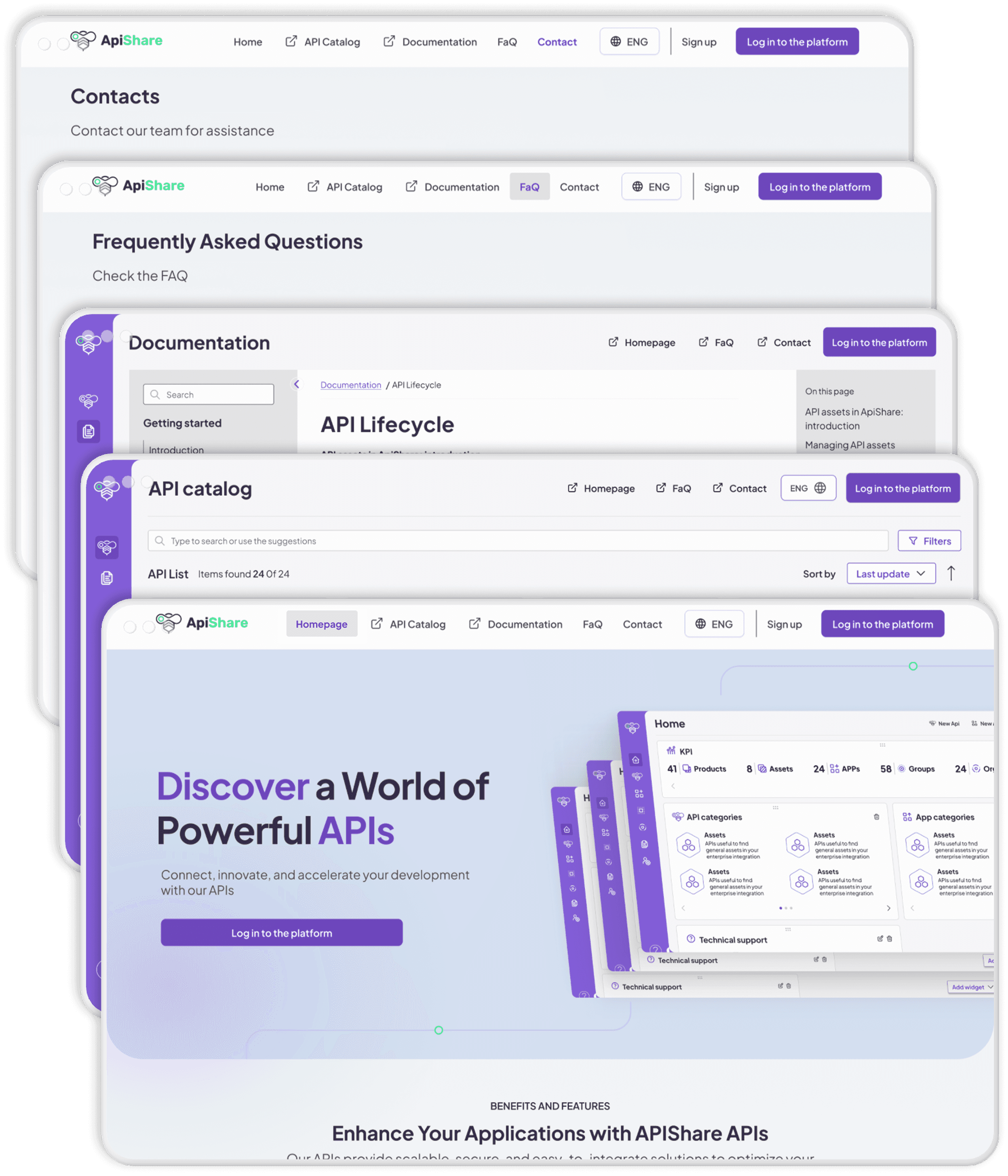 Public show case sections