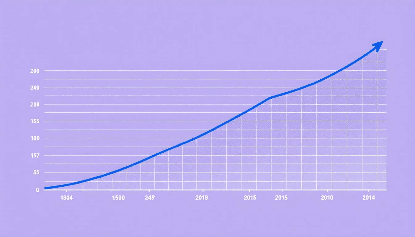 The image depicts a graph illustrating the exponential growth curve of viral content over time, highlighting the increasing popularity of creating high-quality content on social media platforms. The curve suggests how engaging videos and shareable posts can significantly enhance audience exposure and consumer behavior.