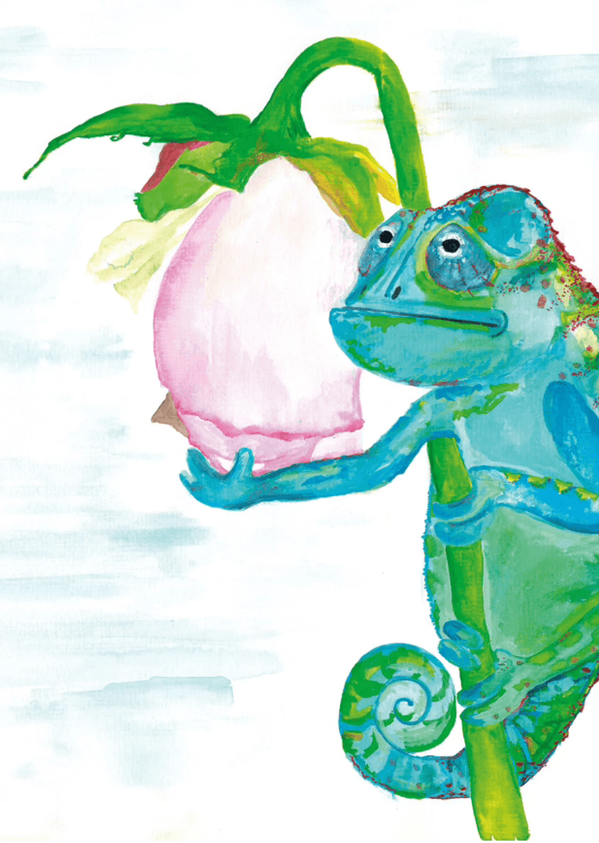 Pepin klammert sich an Rose fest