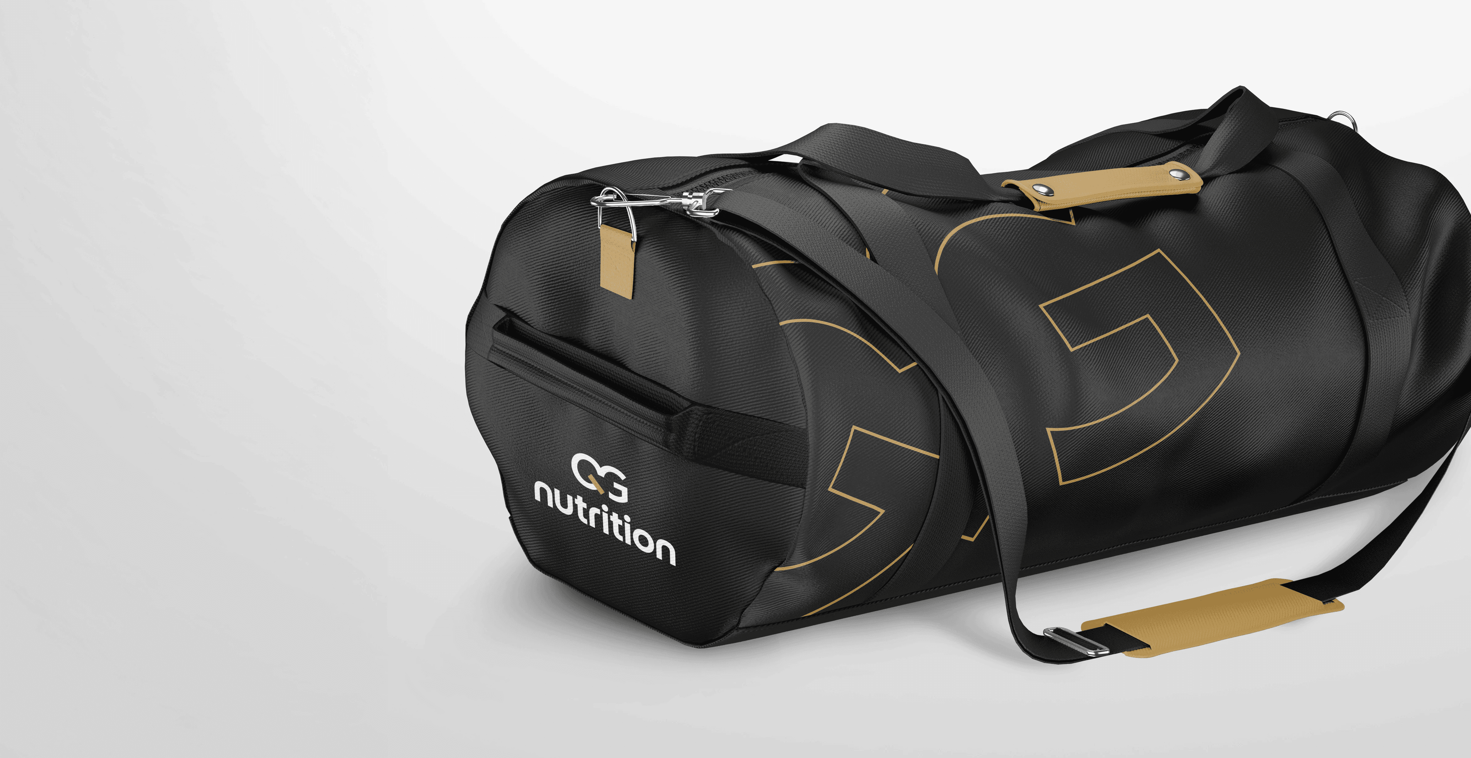 Sac de sport floqué avec le logo QG Nutrition