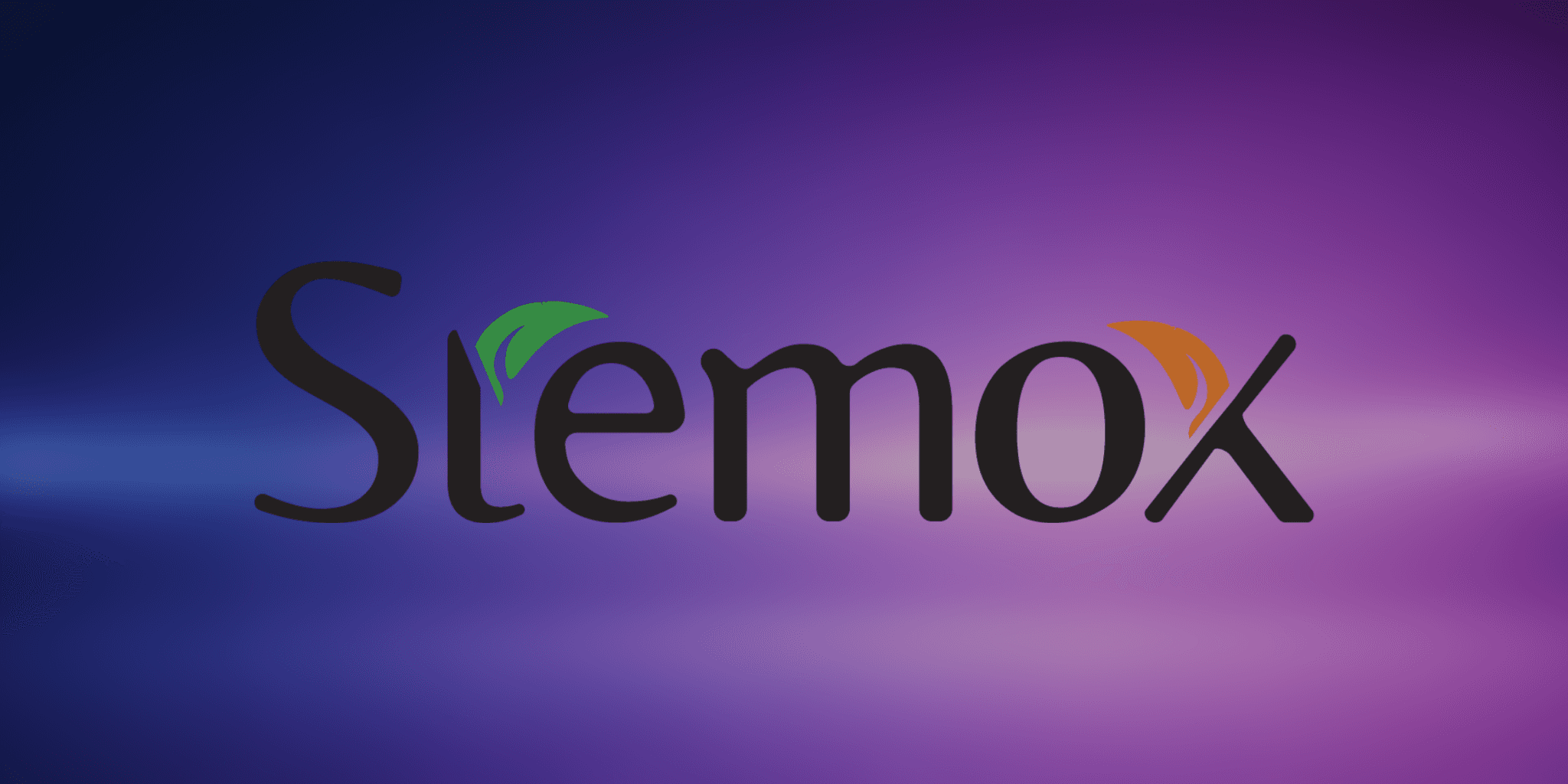 Stemox logo with vibrant gradient background, symbolizing wellness innovation in the nutraceutical industry.