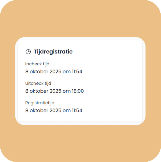 Detail van bezoekersregistratie
