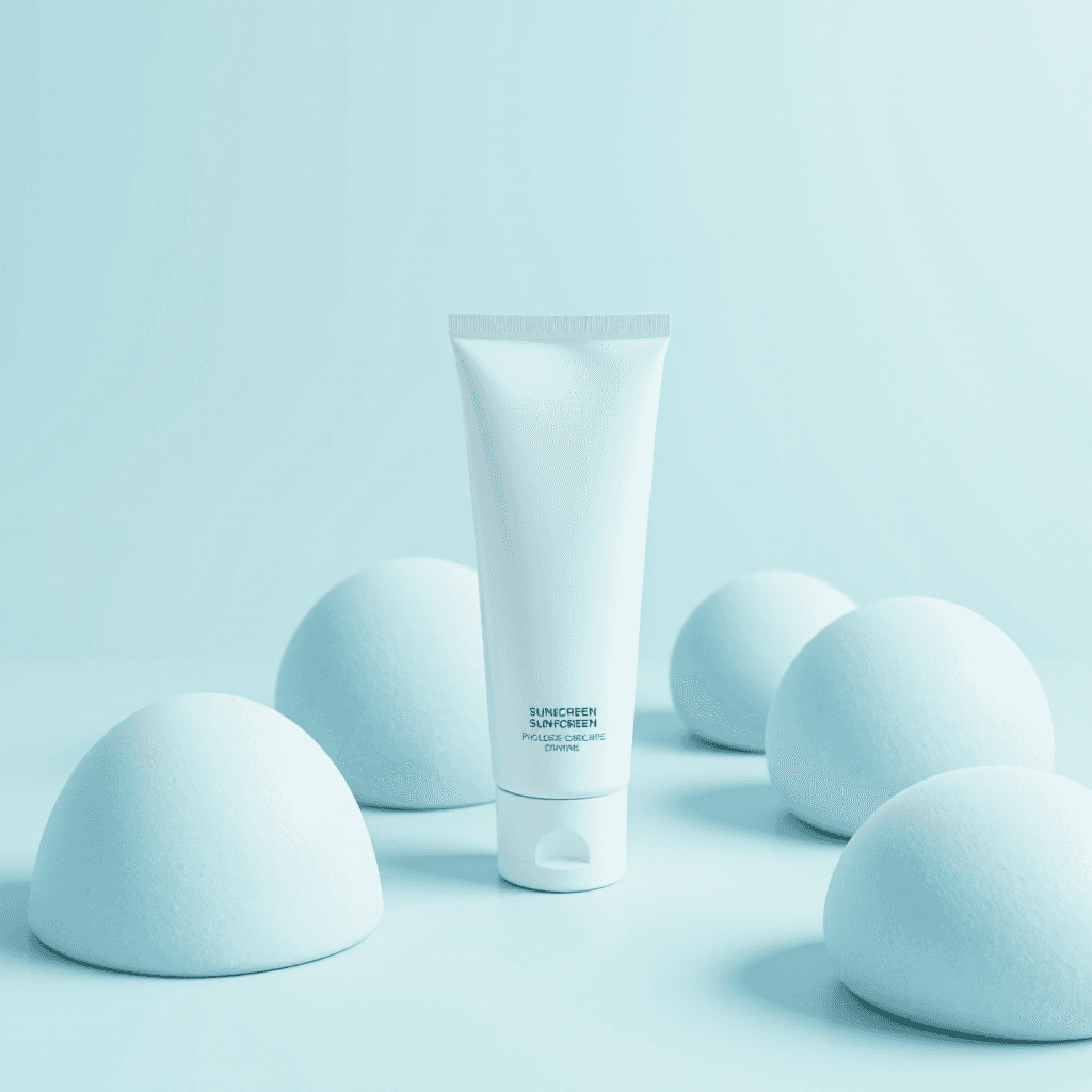 product photography of tube of sunscreen