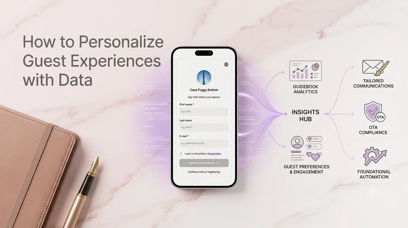 Using first-party guest data to personalize a vacation rental stay.