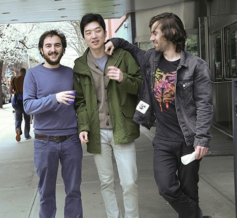 portrait of three young men