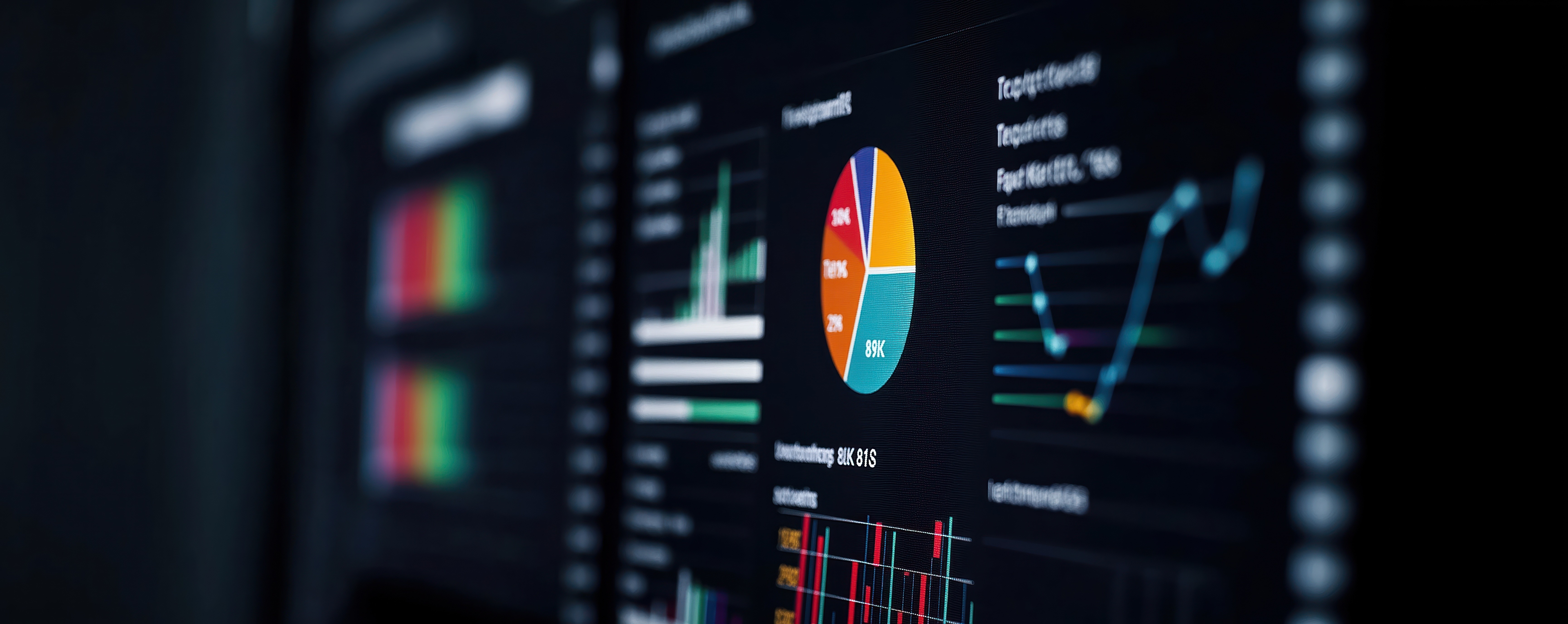Leistungsdashboard mit Diagrammen und Indikatoren auf einem Bildschirm, das die Grundlagen der Leistungsbewertung durch Analyse von Trends, Abweichungen und entscheidungsrelevanten Ergebnissen darstellt.