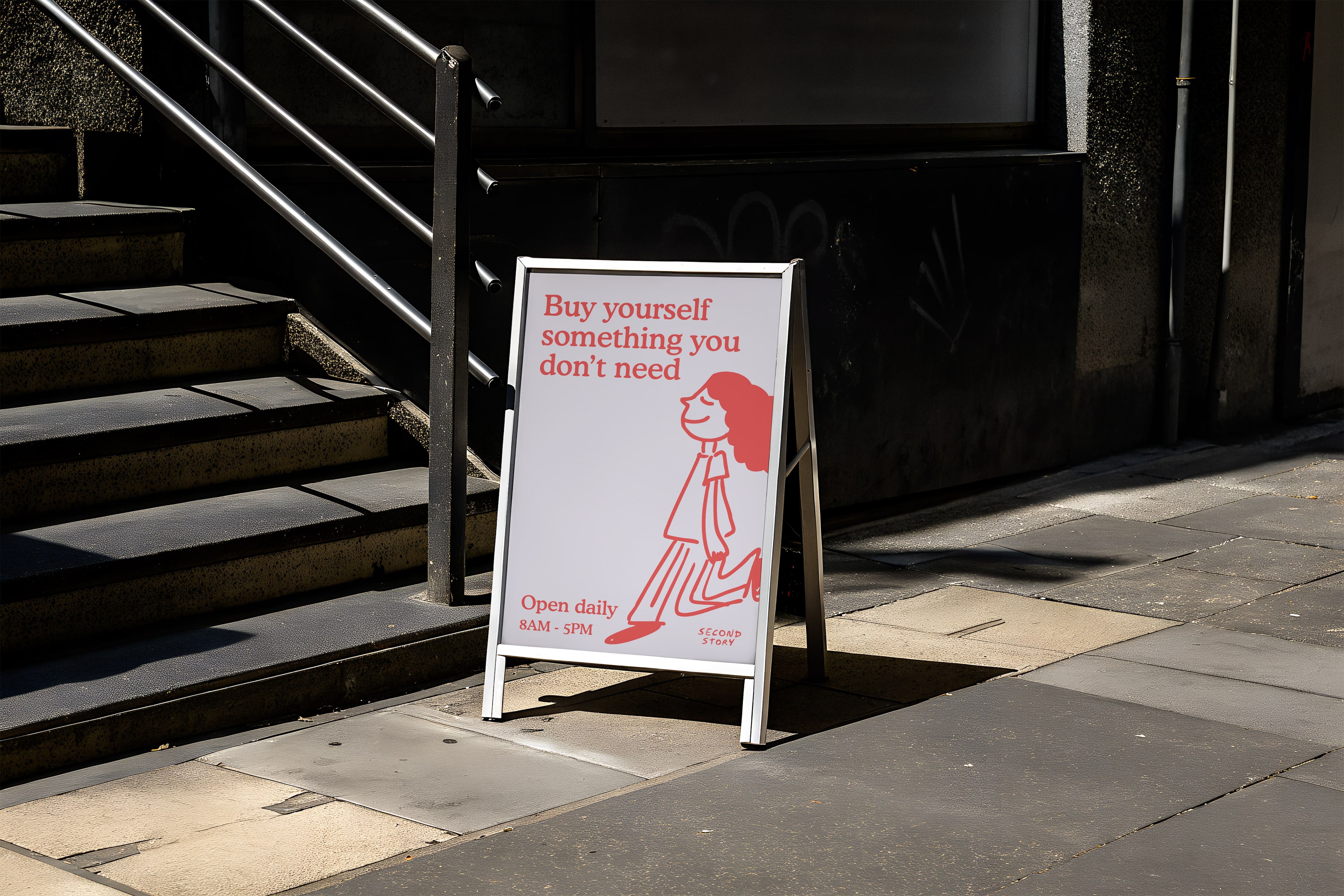 Brand identity and illustration for vintage clothing store