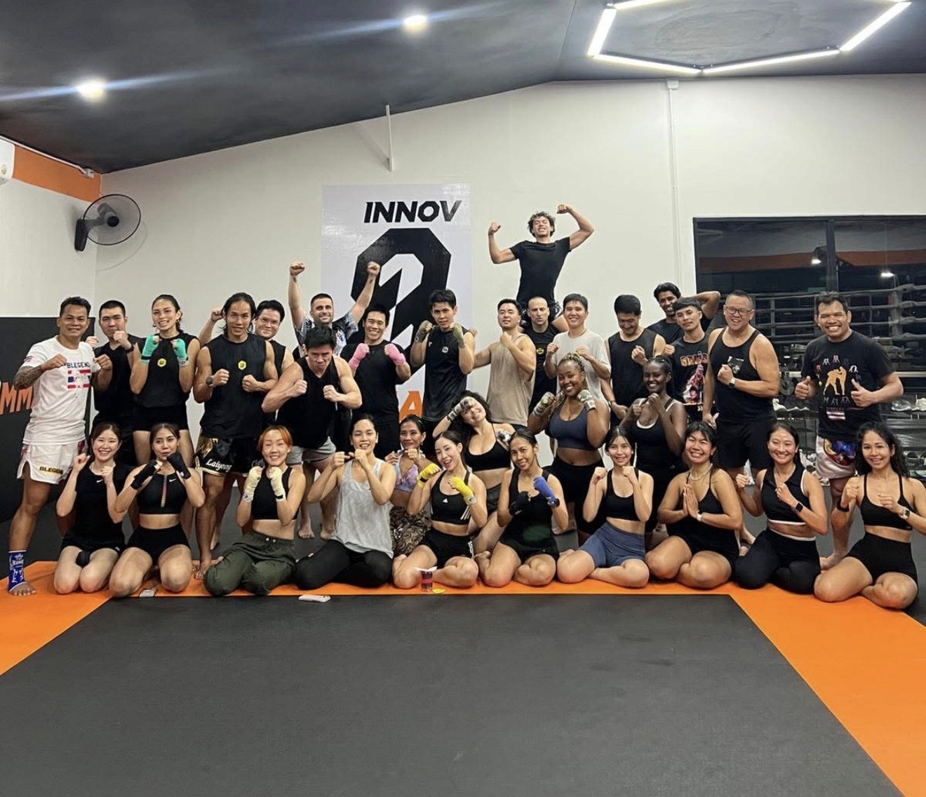 group shot of a mix of expats and locals at INNOV8 MMA Gym