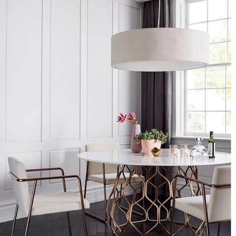 dining room with wainscoting