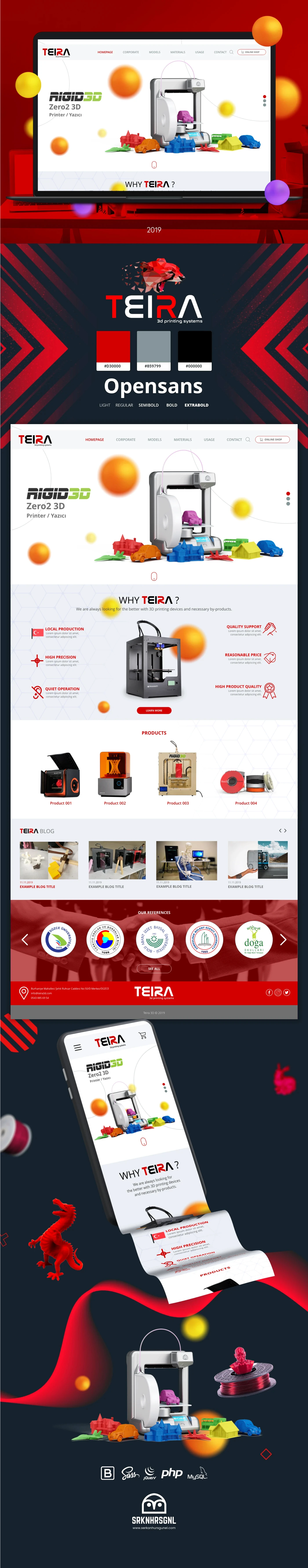 Teira 3D Website Design