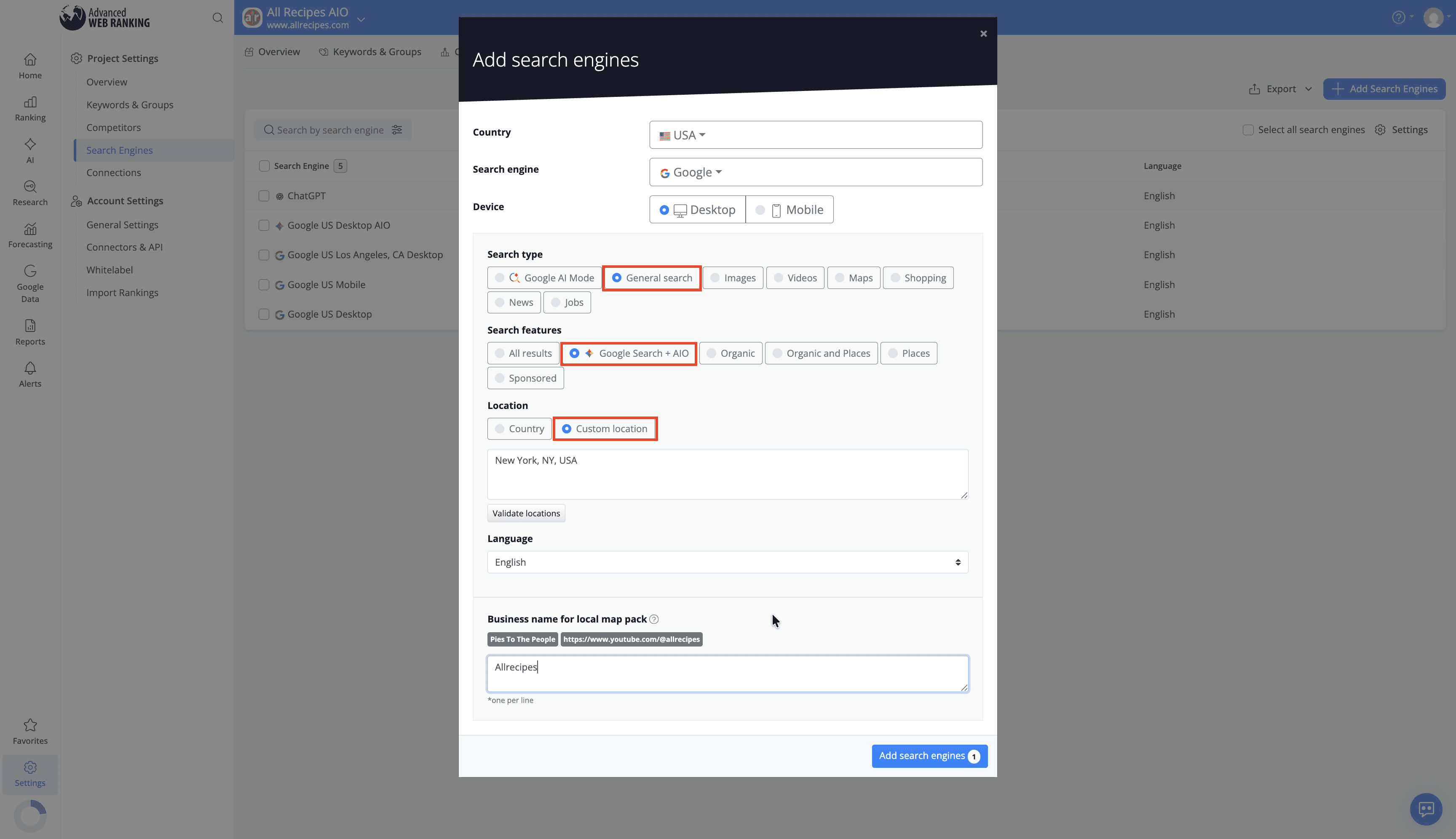 how-to-configure-the-settings-for-the -google-aio-custom-location-search-engine