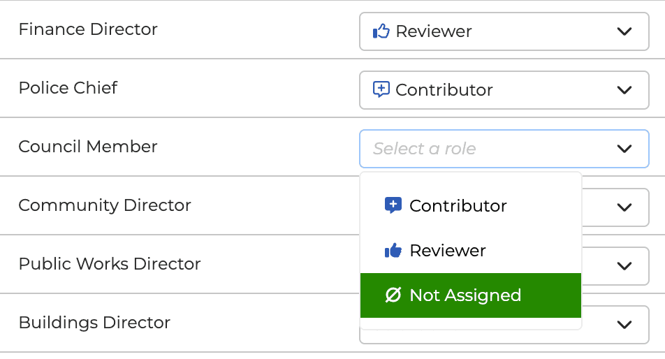 Interface design of collaboration features in an user assignment 