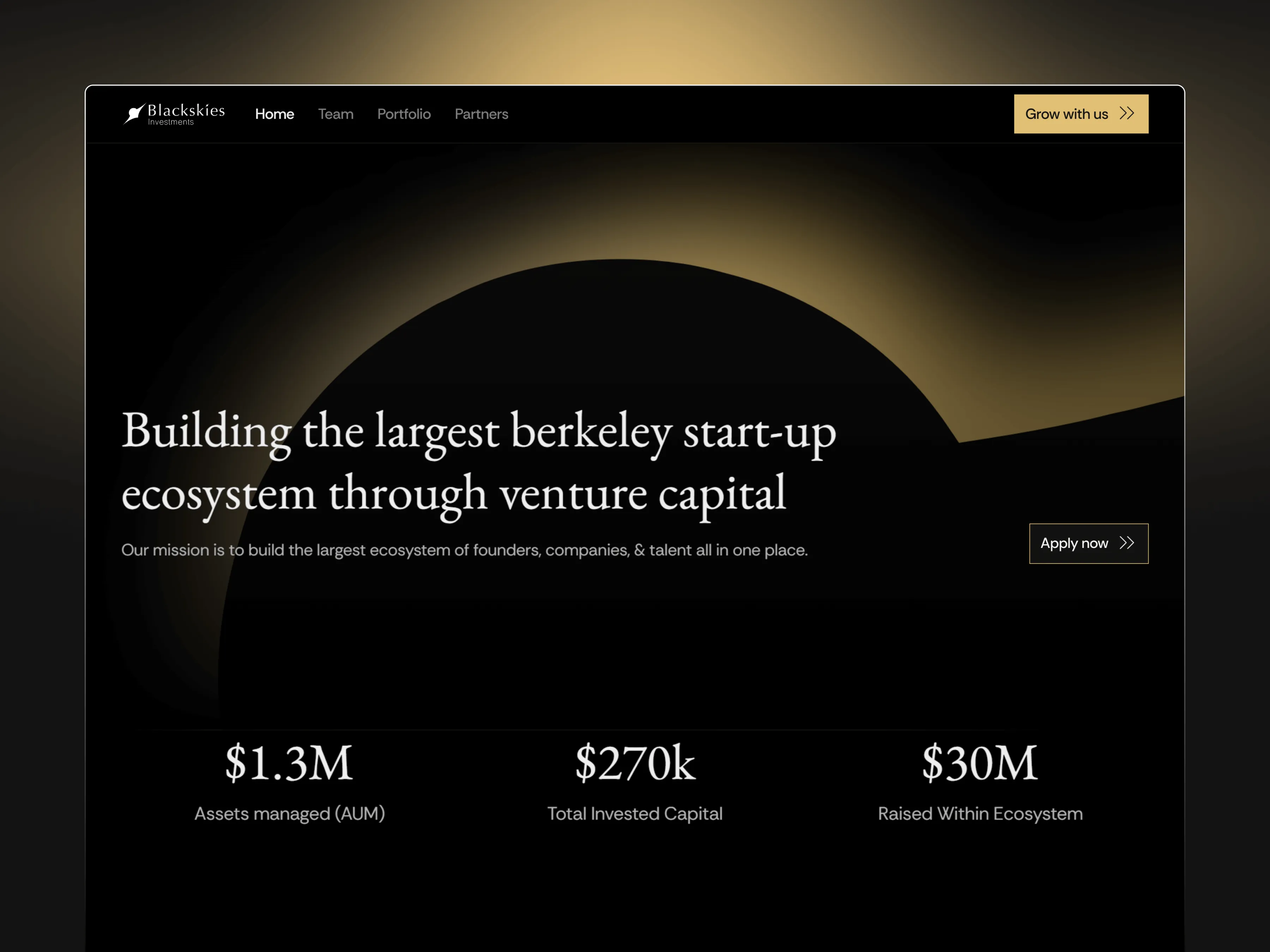 Blackskies - hero section