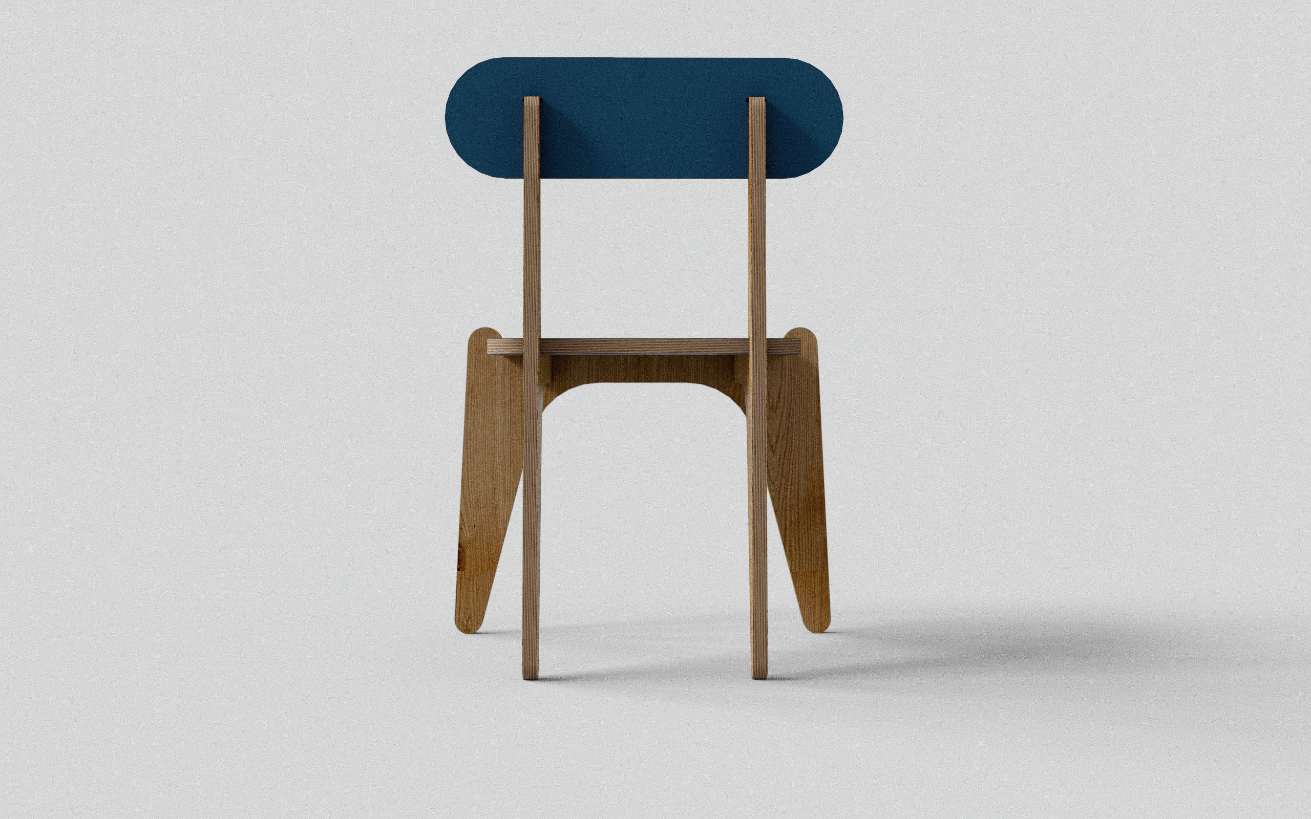 Pomimo jednopłaszczyznowej konstrukcji, krzesło ma wielowymiarowy wygląd.