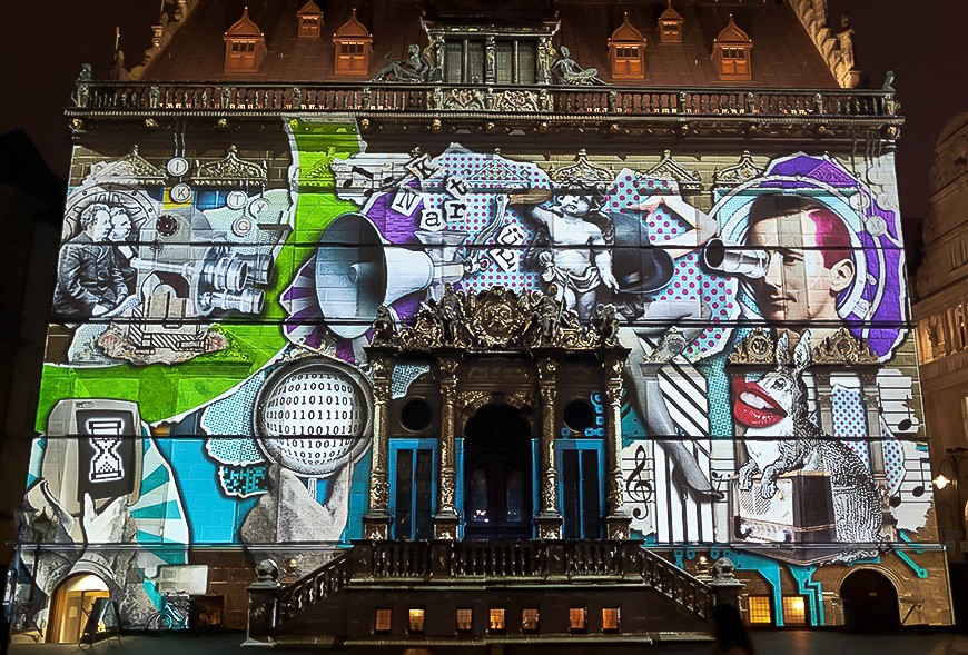 Buntes Gold - augmented architecture projection mapping