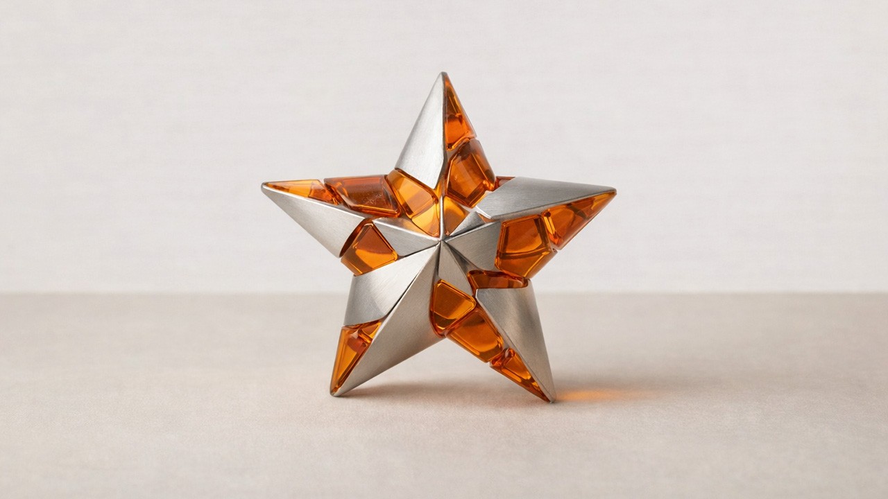 Minimal ceramic vase with dried baby’s-breath stems on a white shelf—clean, neutral home décor.