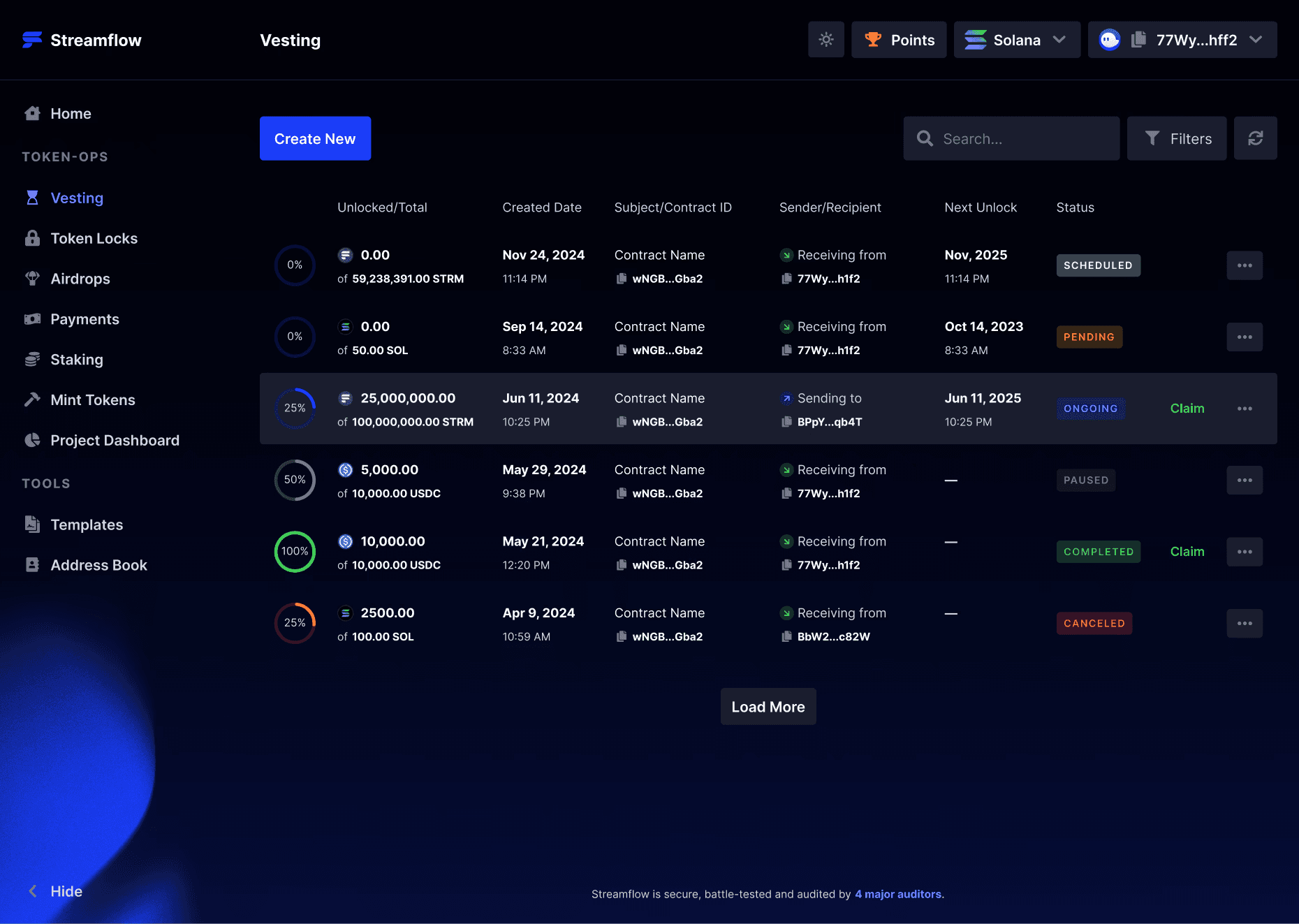 Token Vesting
