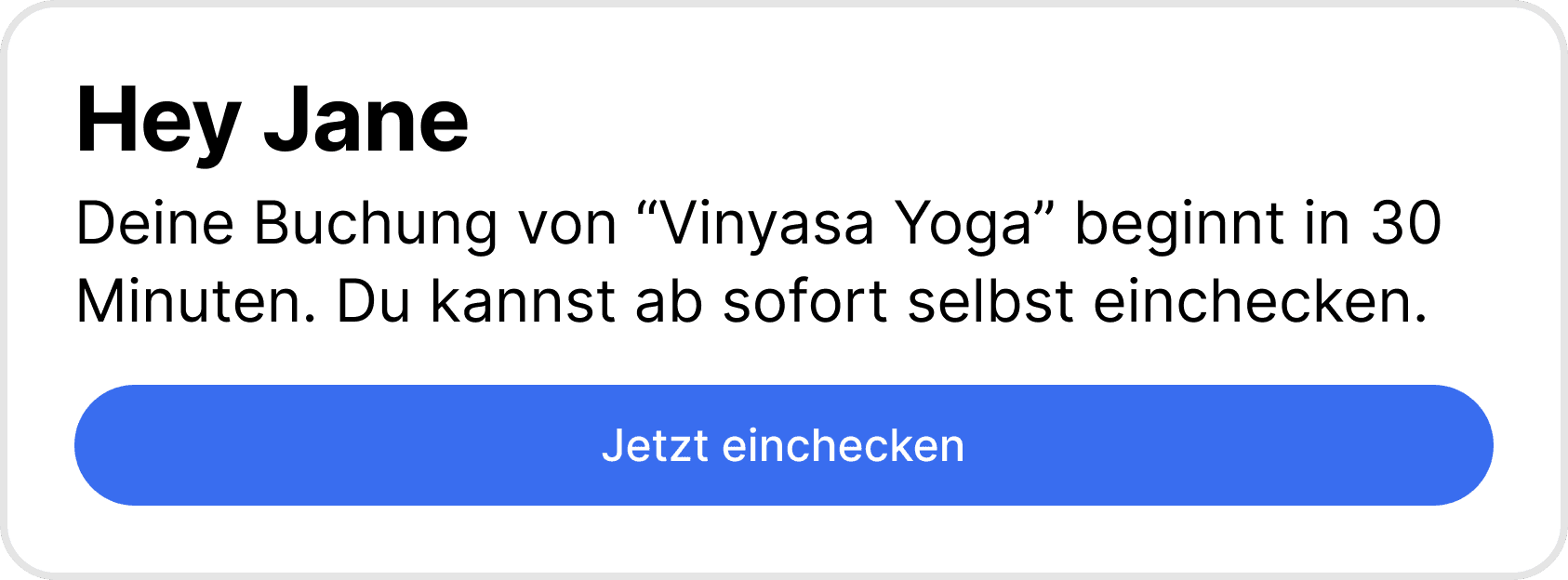 Buchungserinnerung von anny an einen Kurs