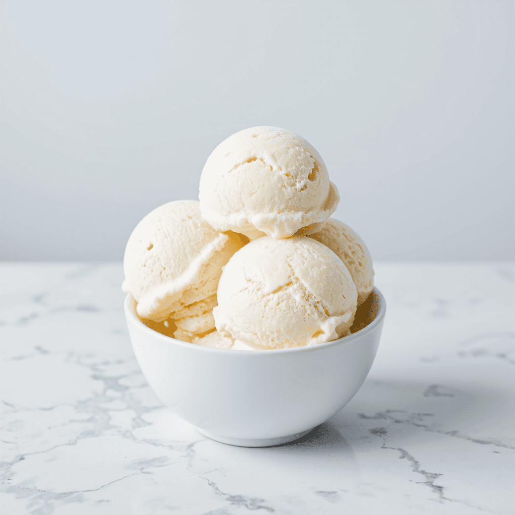 product photography of bowl of ice cream