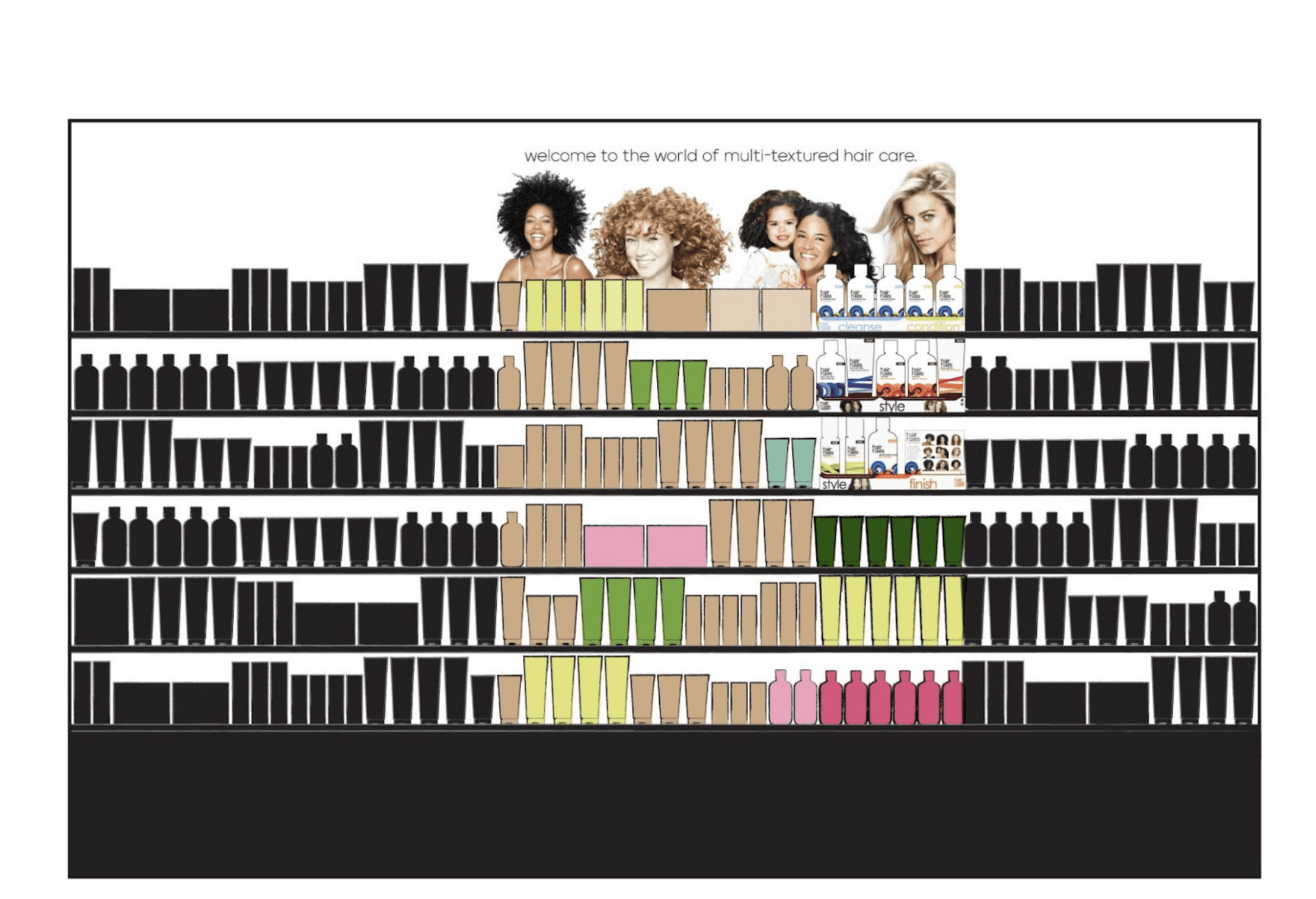 Man styling woman's hair