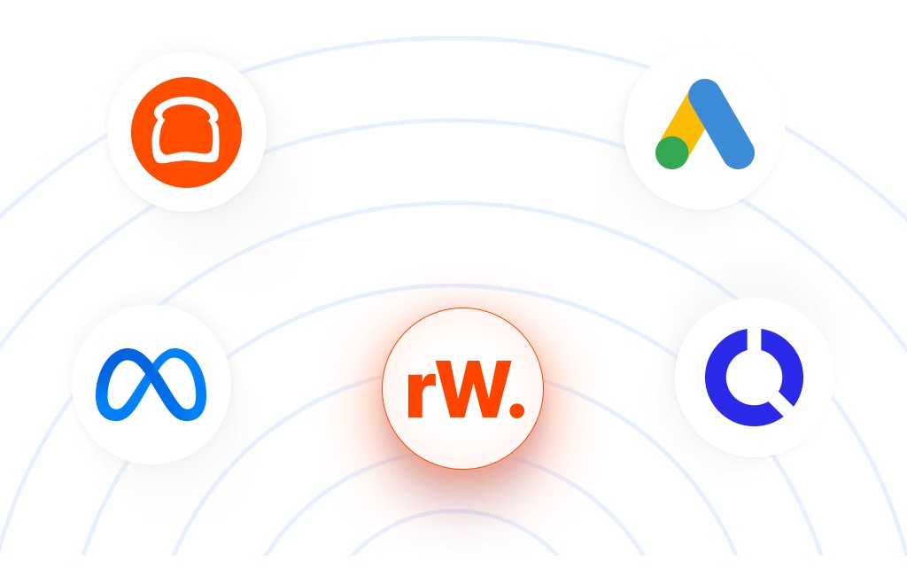 Logos of tools outward, illustrating easy integration with no engineering required.