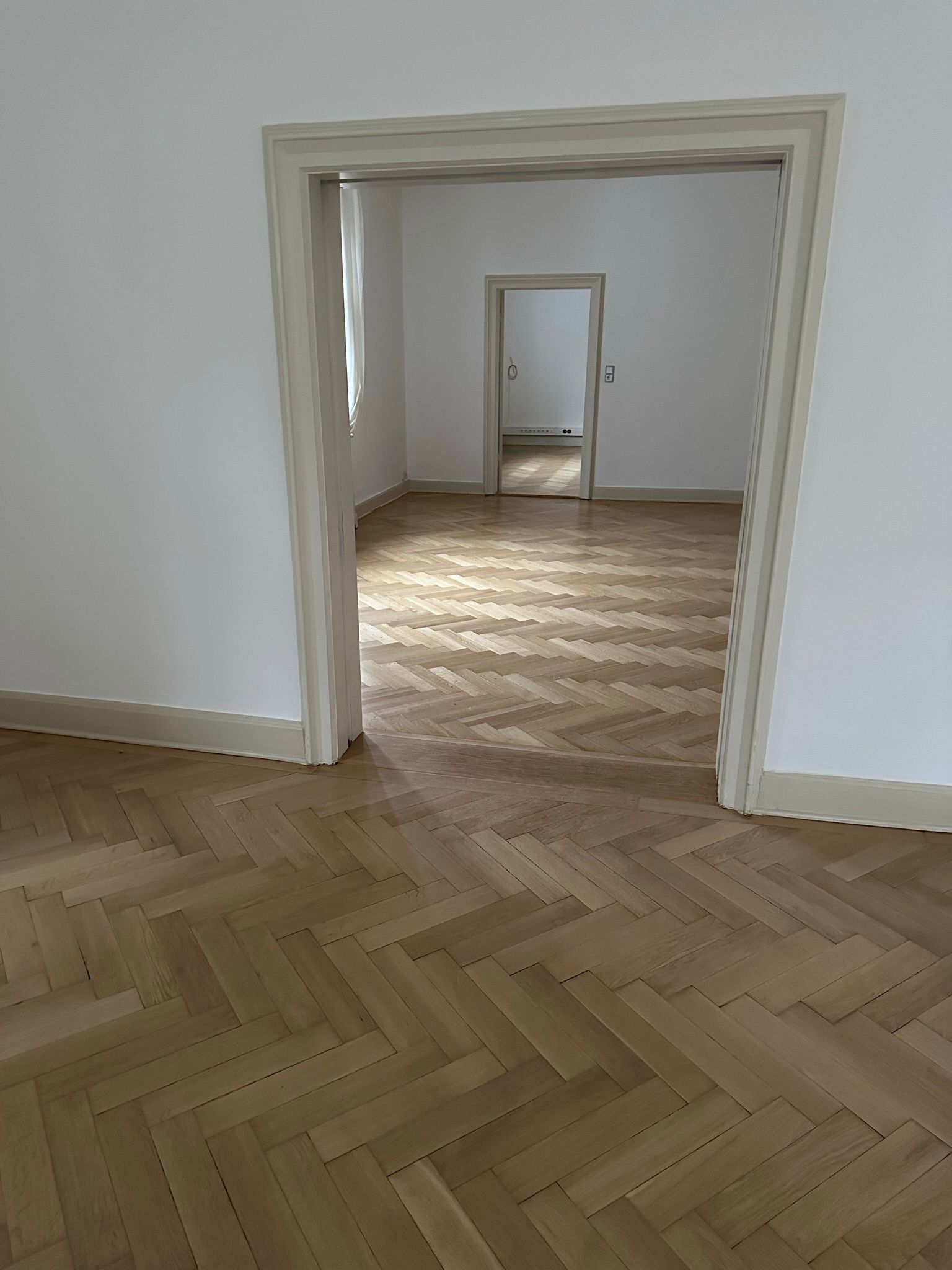 Altbauwohnung mit Fischgräten Holzboden