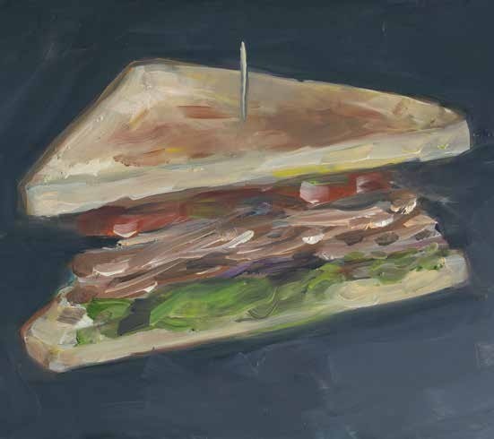 Gemälde eines Sandwiches im Schöllmanns Restaurant in Offenburg