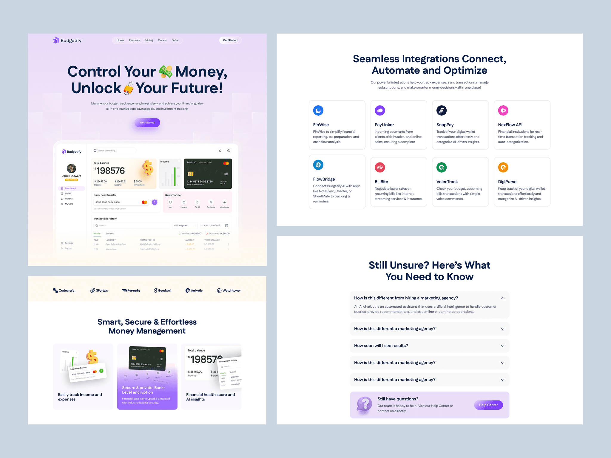 Finance & Budgeting SaaS Website