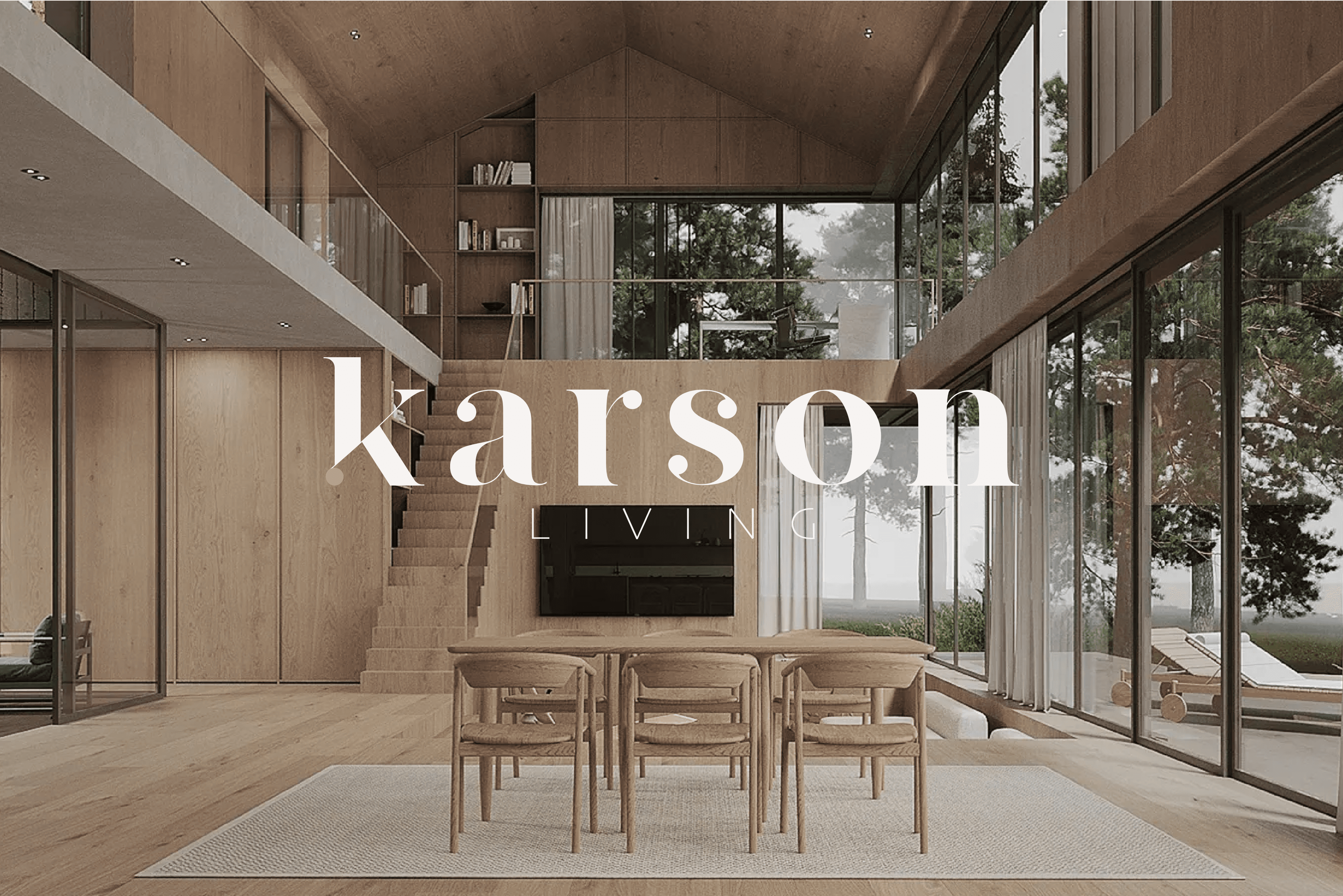 branding in realworld with white world mark logo over luxury living space image