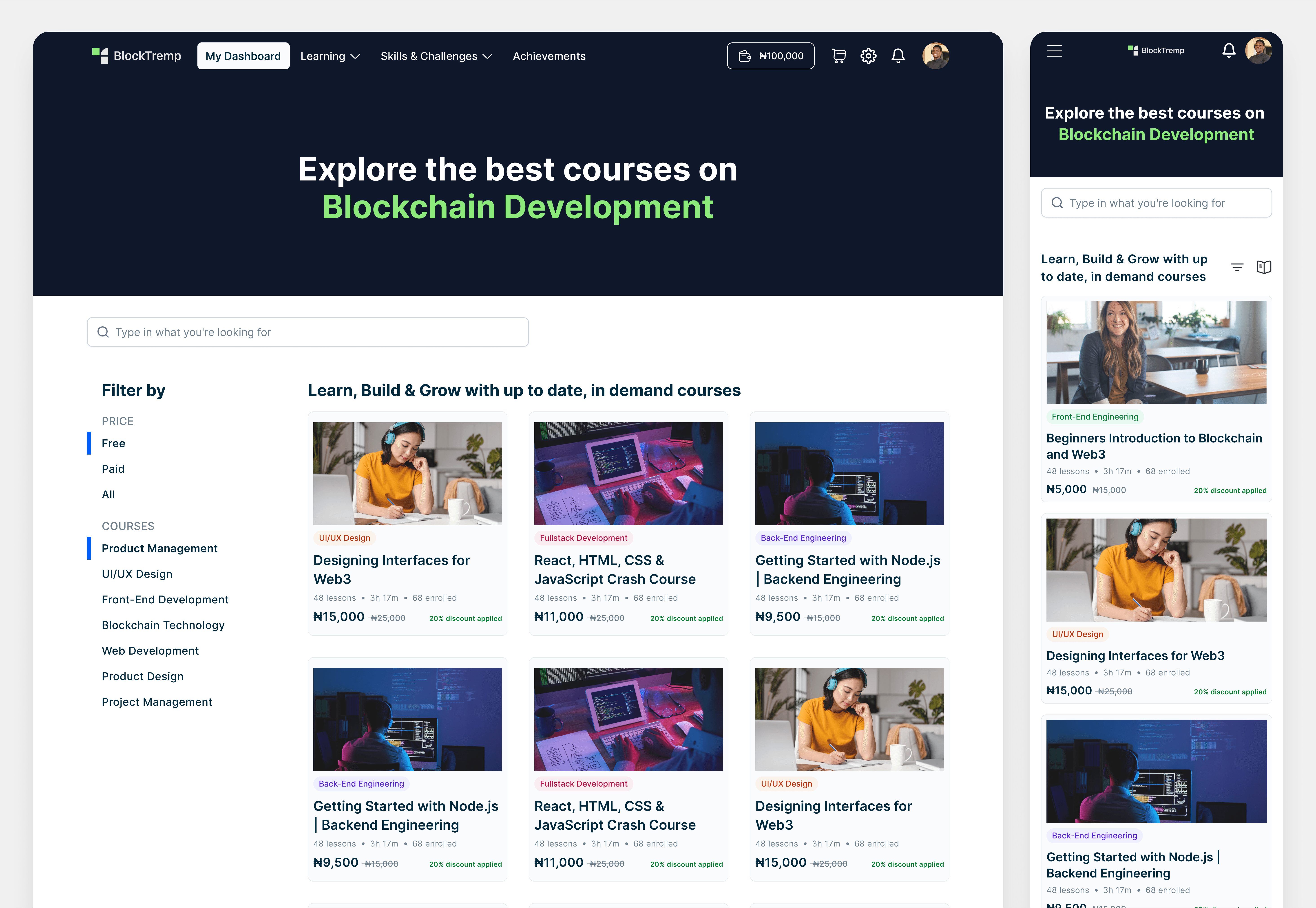 BlockTremp Learning Pathway; Redefining How Users Learn 5