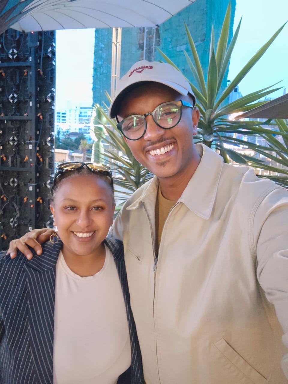 Kubik CEO Kidus Asfaw with our Venture Builder Bilen Dinke at deal signing