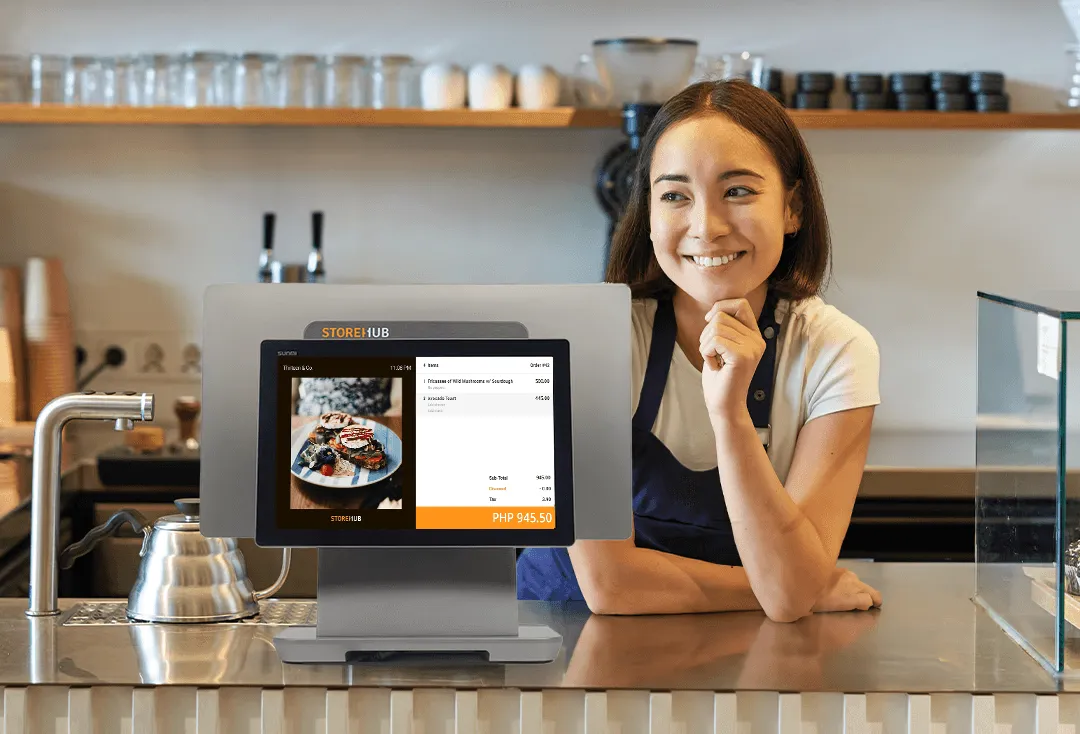 BIR-accredited StoreHub F&B POS system for Philippine restaurants managing dine-in, takeout, and inventory.