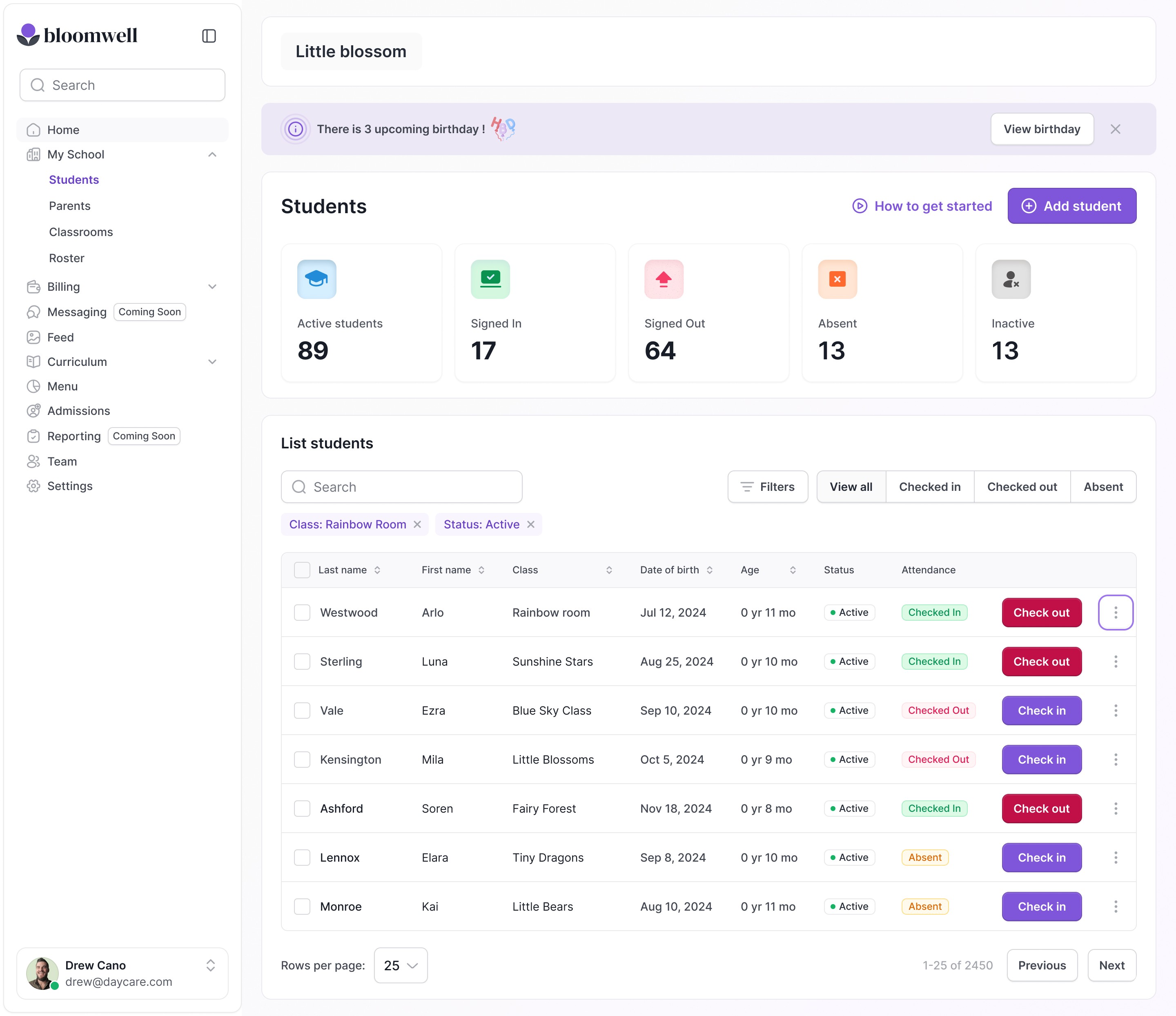 Hero Dashboard