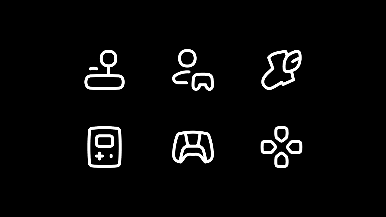 Flex Line Gaming Icon Set