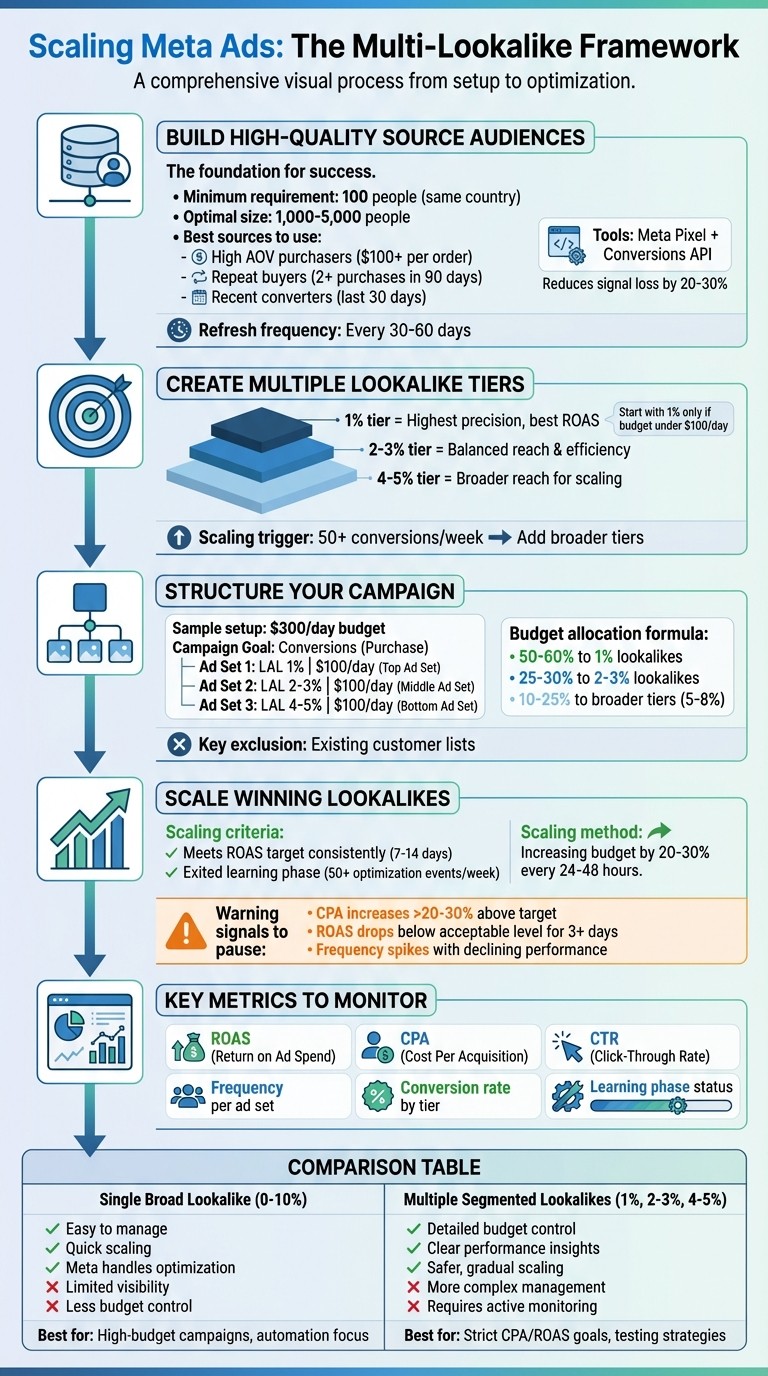 Complete Framework for Scaling Meta Ads with Multiple Lookalike Audiences