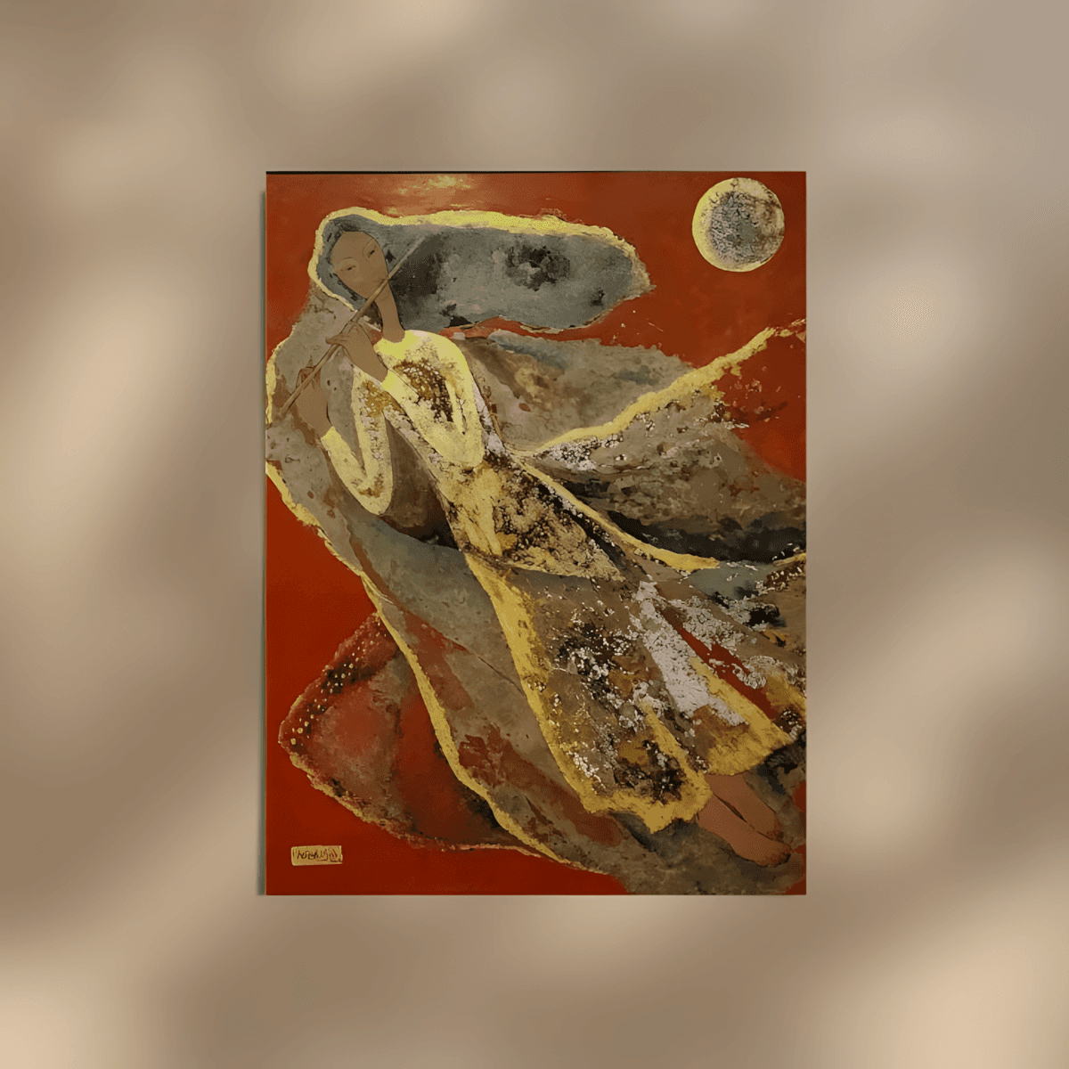 premium art poster and canvas prints, with originals available, from QART , of the artwork " Full Moon "