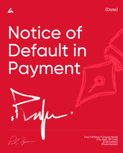 Notice of Default in Payment