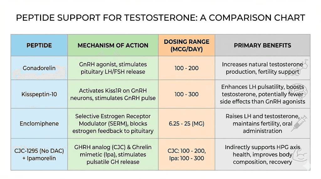 peptide support for testosterone