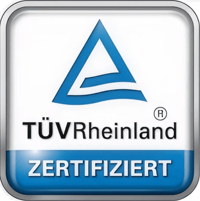 TÜV Rheinland ISO 9001 zertifiziertes Badge