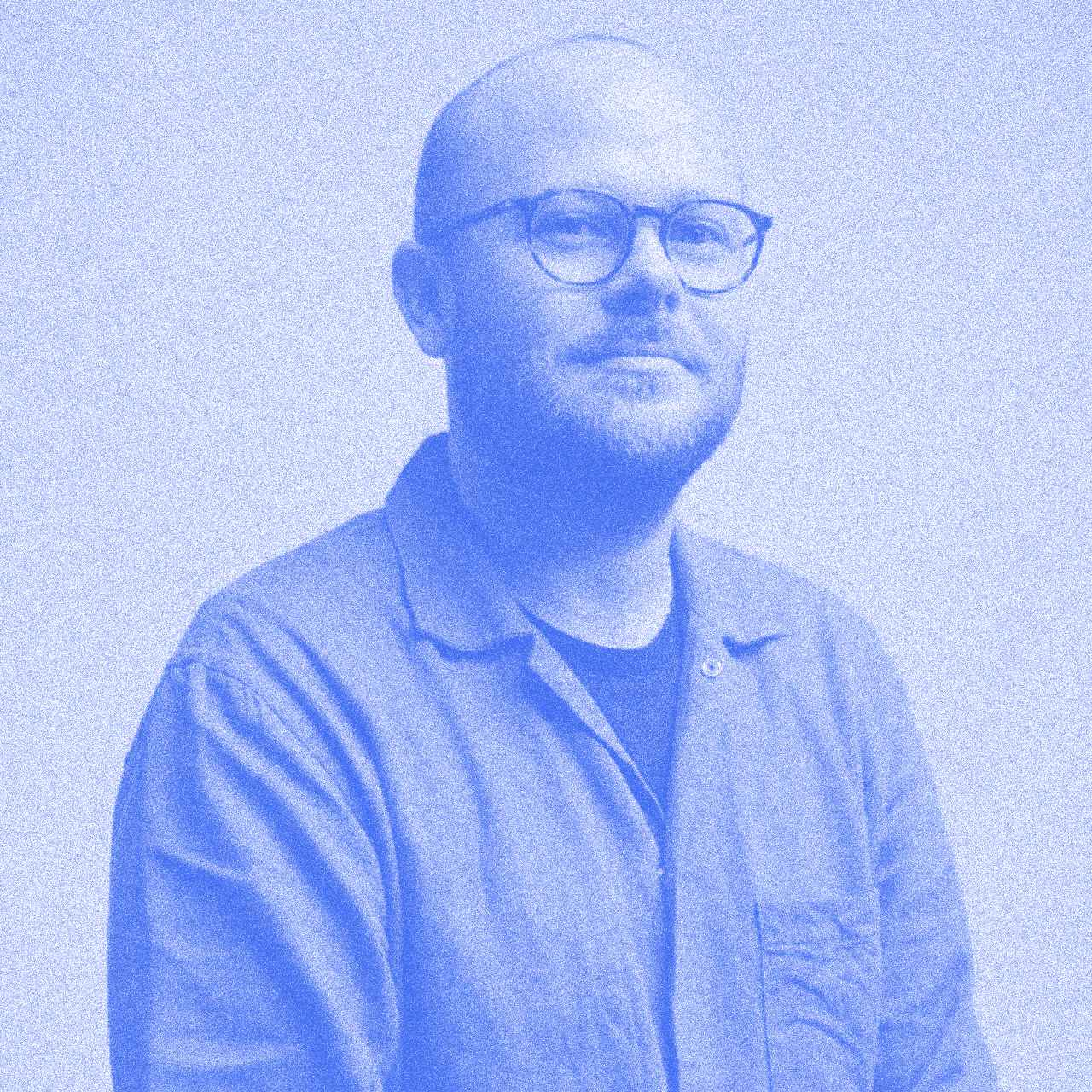 Man in blue portrait