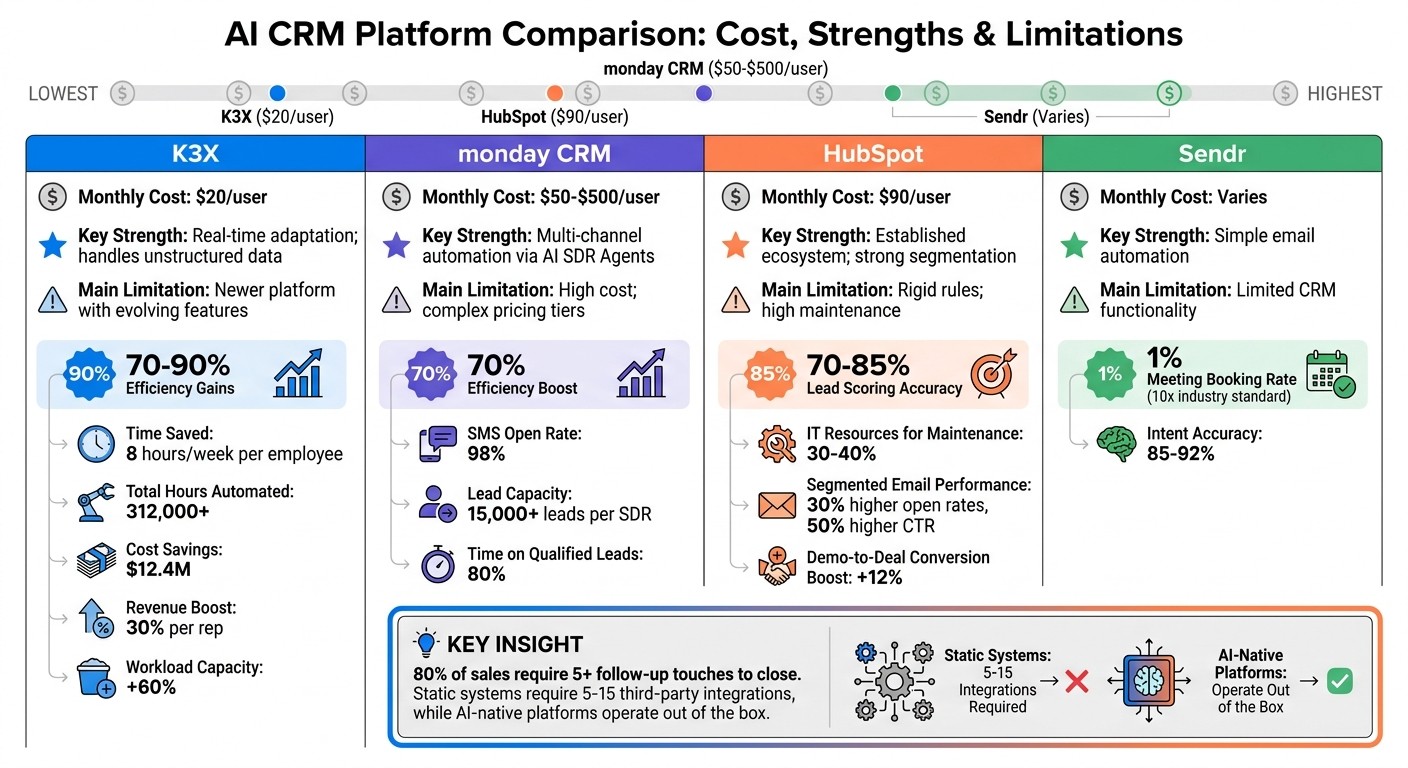 AI CRM Platform Comparison: Features, Pricing, and Performance Metrics
