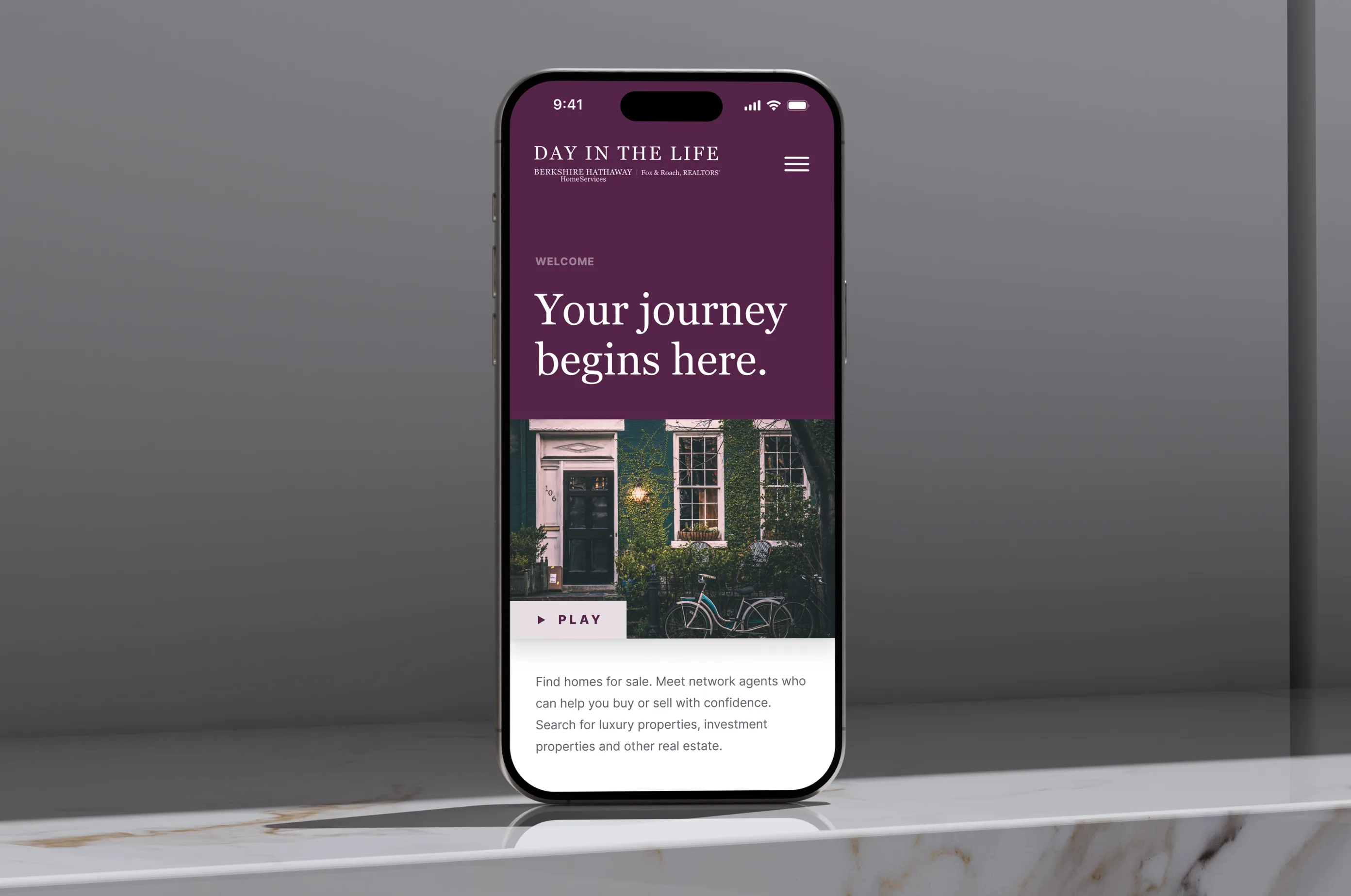 Berkshire Hathaway HomeServices website design by Armor