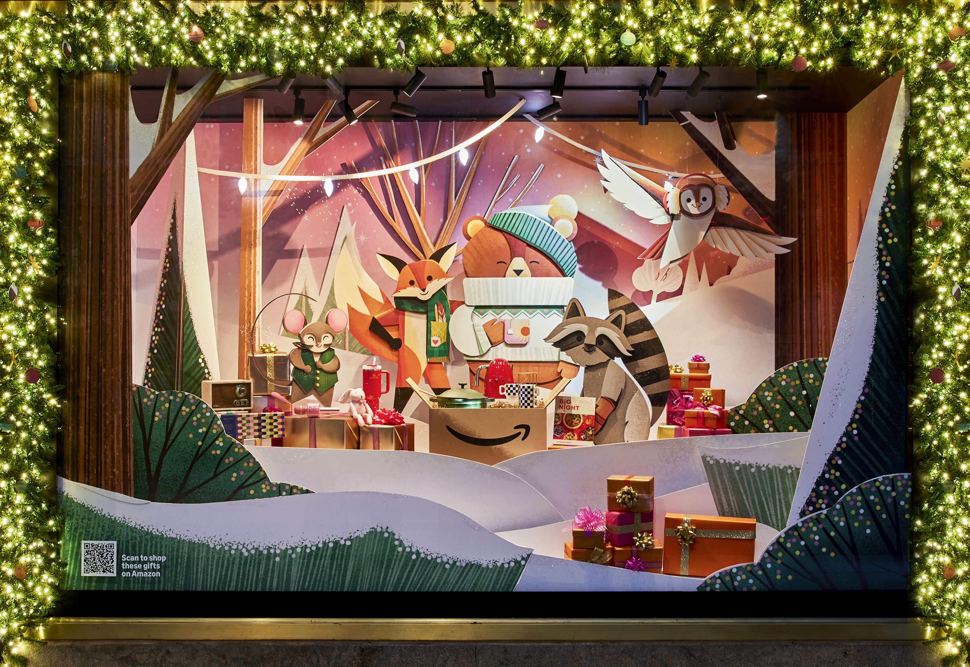 Streetside billboard with flyposters of the Batch.Works brand and illustrations