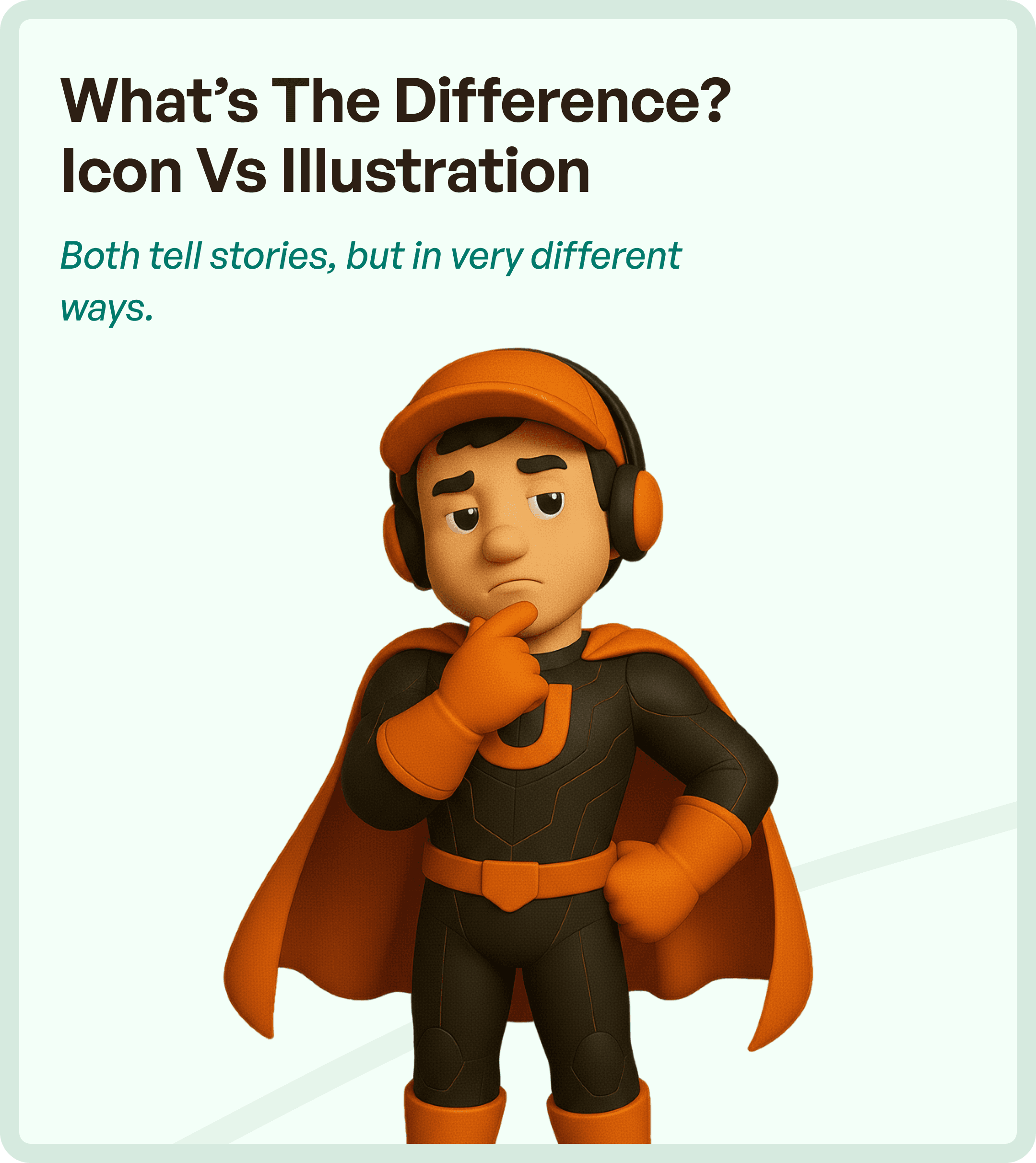 Mascot holding light bulb