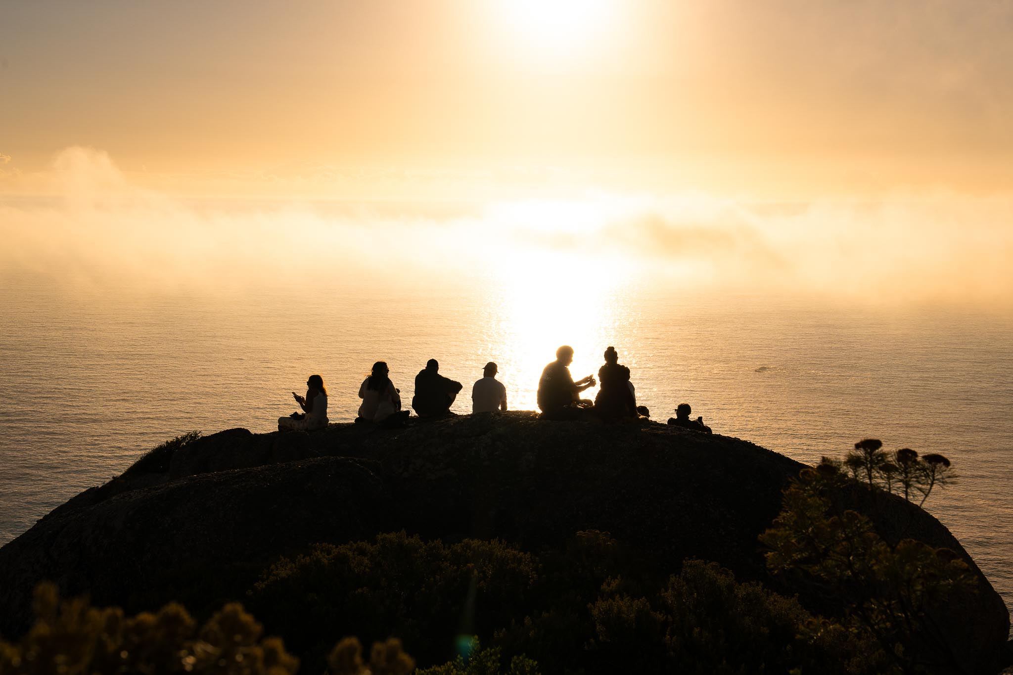 group chill cape town sunset