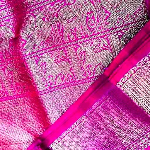  Marvel Pink Kanchivaram Silk Saree