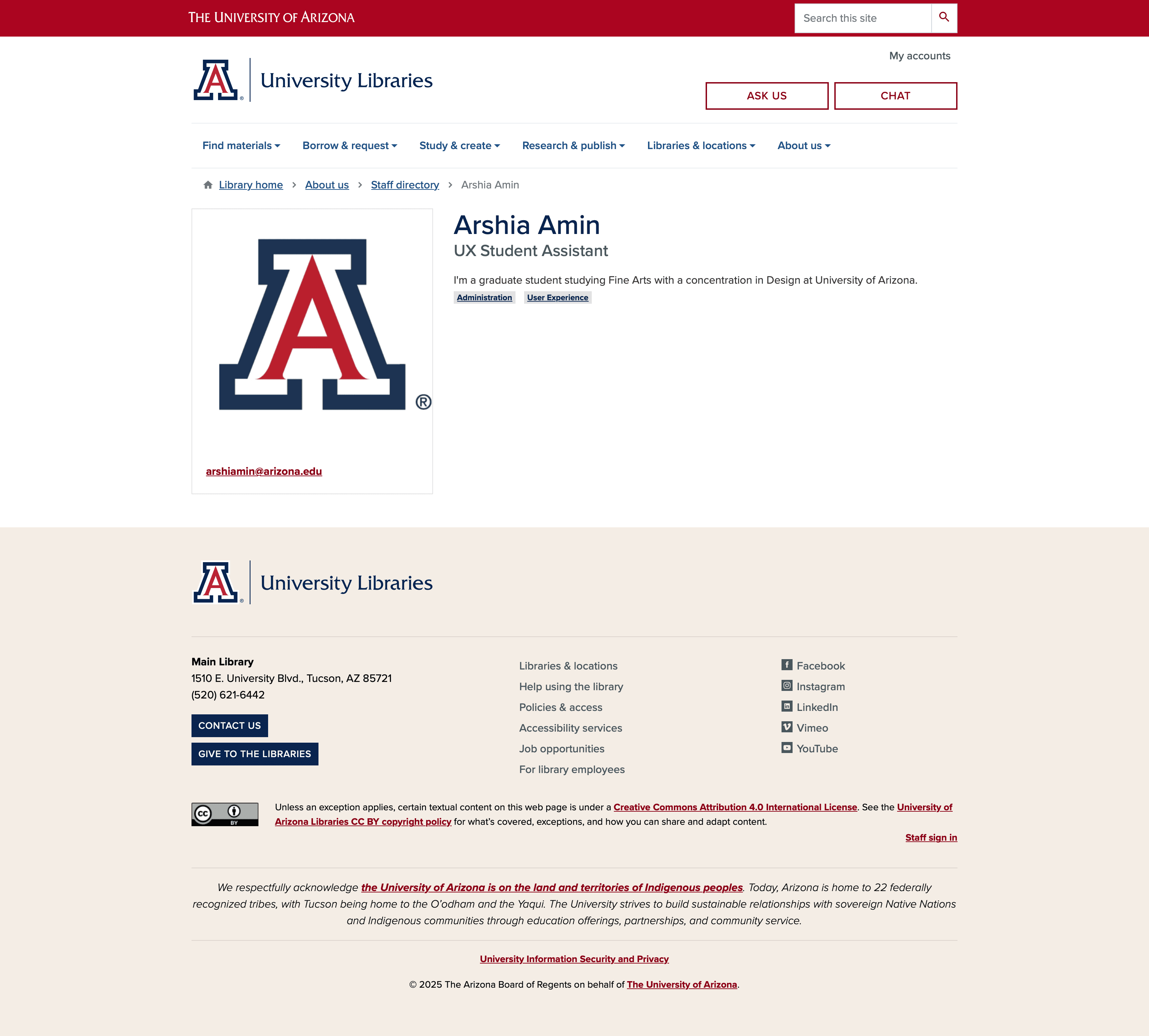 Staff profile final look
